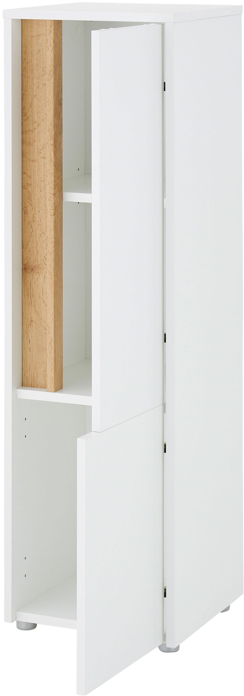 INOSIGN Armoire intermédiaire »CITY/GIRON, Badschrank mit Griffmulde, Hochschrank in zeitlosem Design« in den Farben Weiss und Anthrazit verfügbar, viel Stauraum
