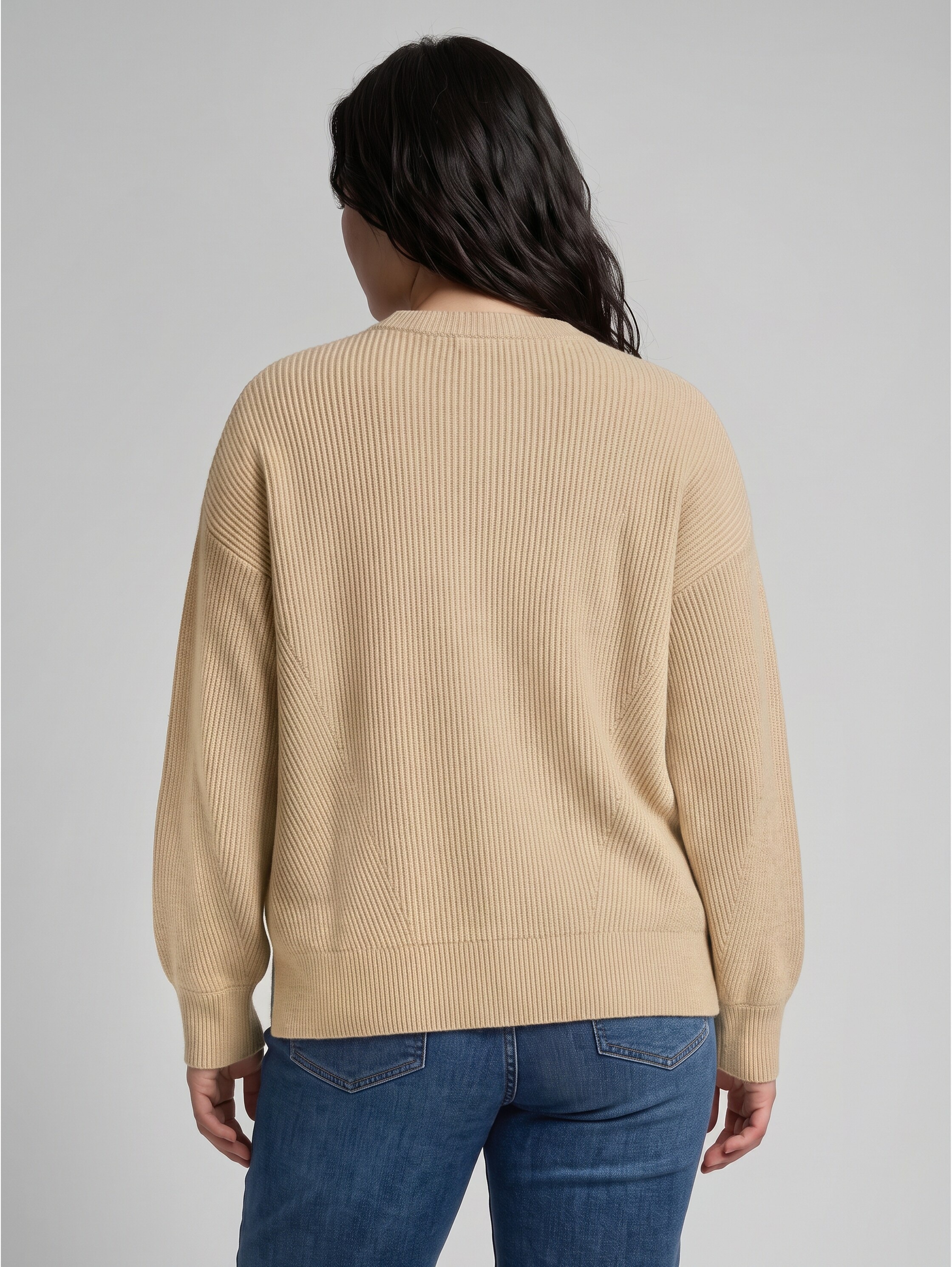 TOM TAILOR PLUS Pull en tricot pull à manches longues avec col rond / mélange viscose