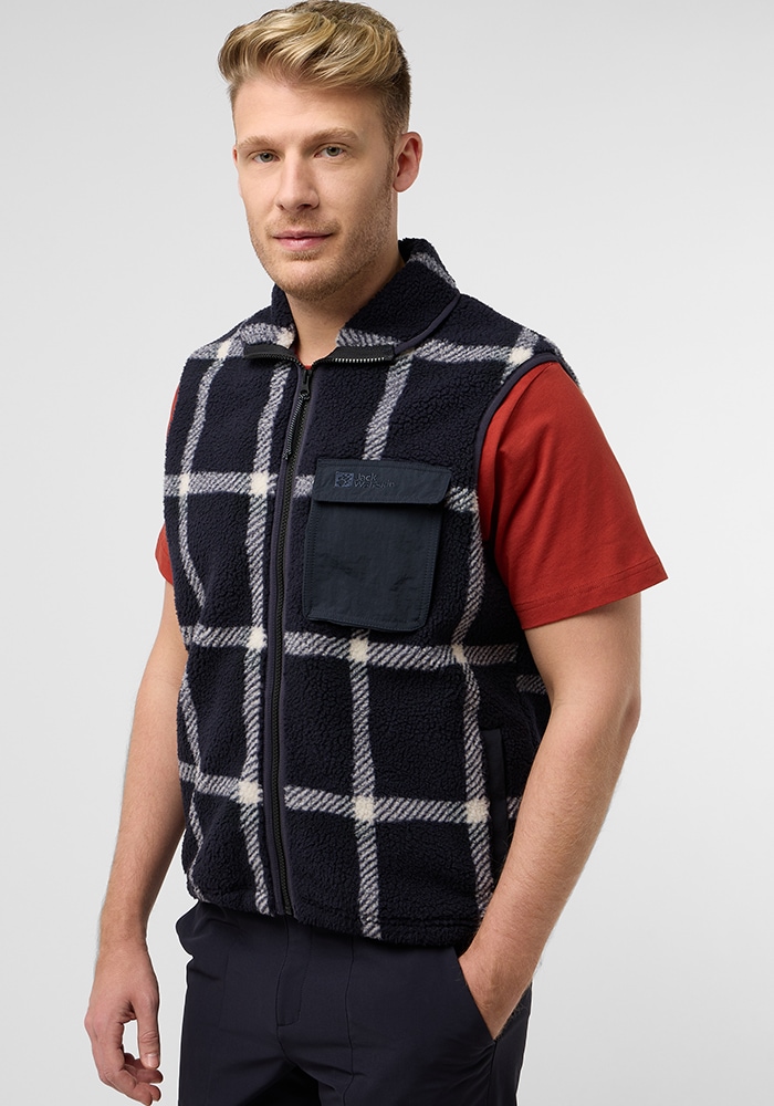 Jack Wolfskin Fleeceweste »FELSLICHT CHECK VEST M«