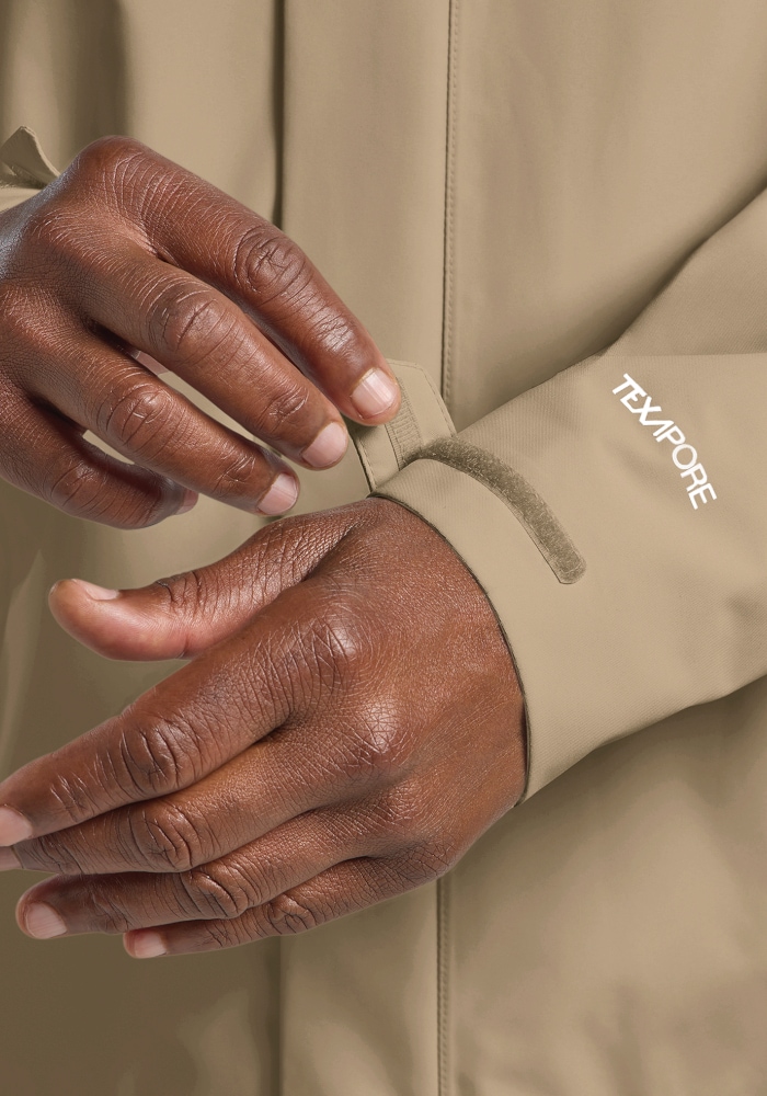 Jack Wolfskin Veste fonctionnelle »TRAILTIME 2L JKT M« avec capuche avec capuche rangée dans le col, imperméable, coupe-vent