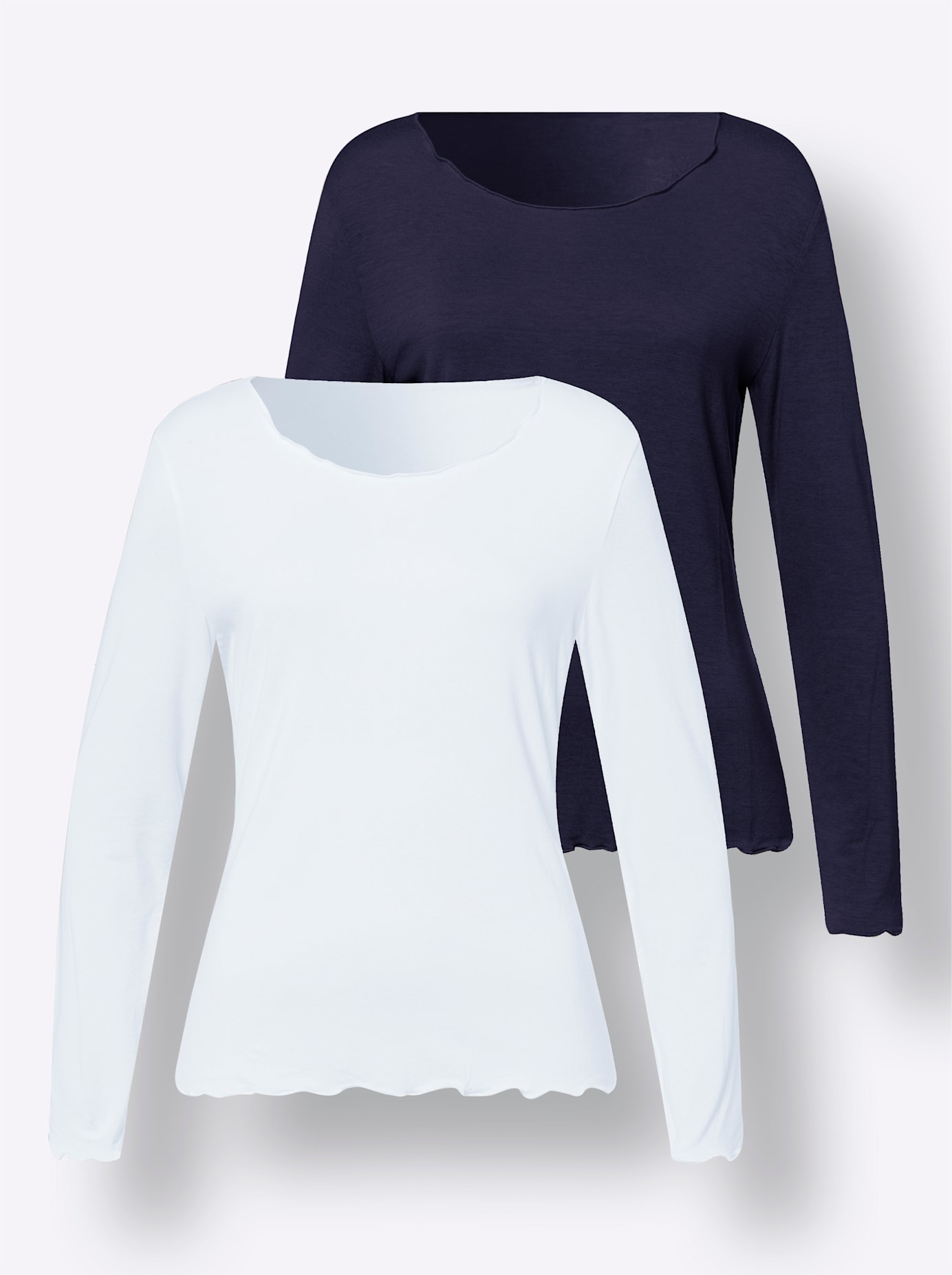 heine Langarmshirt »Doppelpack Shirts«, (2 tlg.)