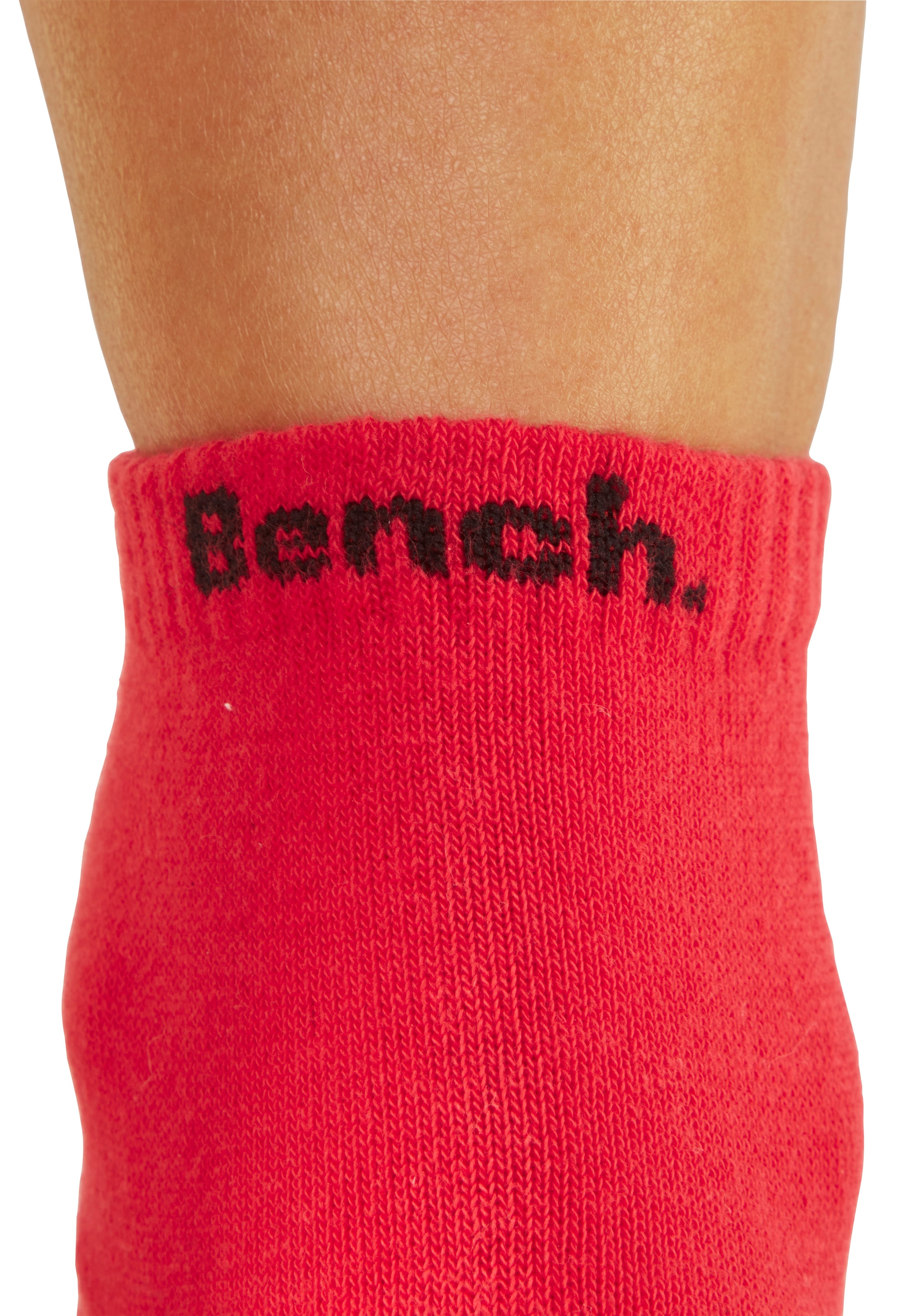 Bench. Chaussettes courtes »für Damen und Herren in Baumwollmischung, für Sport und Freizeit« Paquet, 6 Couple tlg. avec inscription logo classique, sans éponge,