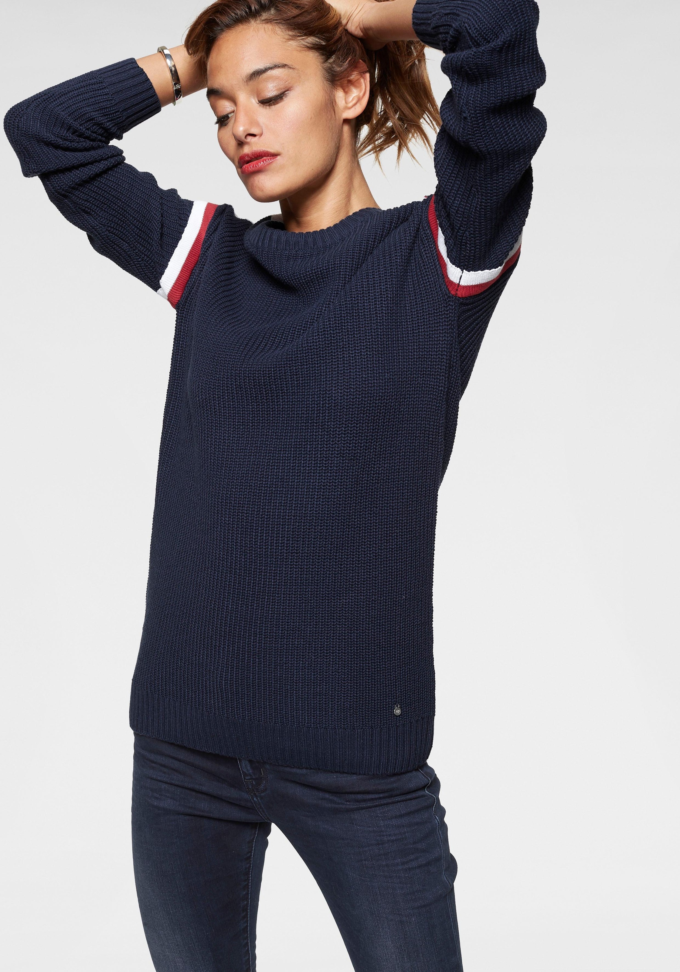 Image of AJC Strickpullover, mit zweifarbig gestreiftem Tape an den Schultern bei Ackermann Versand Schweiz