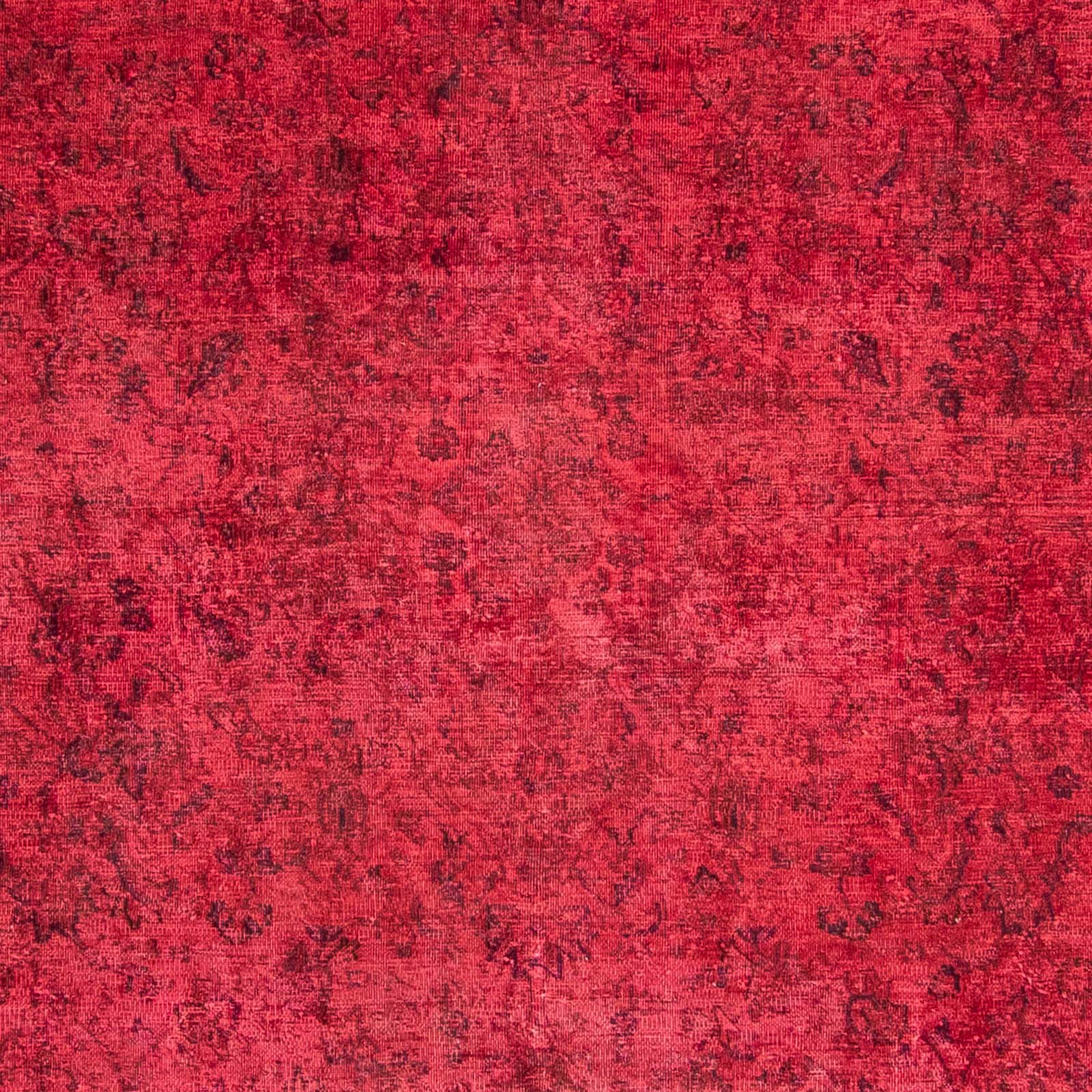morgenland Teppich »Vintage - 344 x 259 cm - dunkelrot«, rechteckig, Wohnzimmer, Handgeknüpft, Einzelstück mit Zertifikat