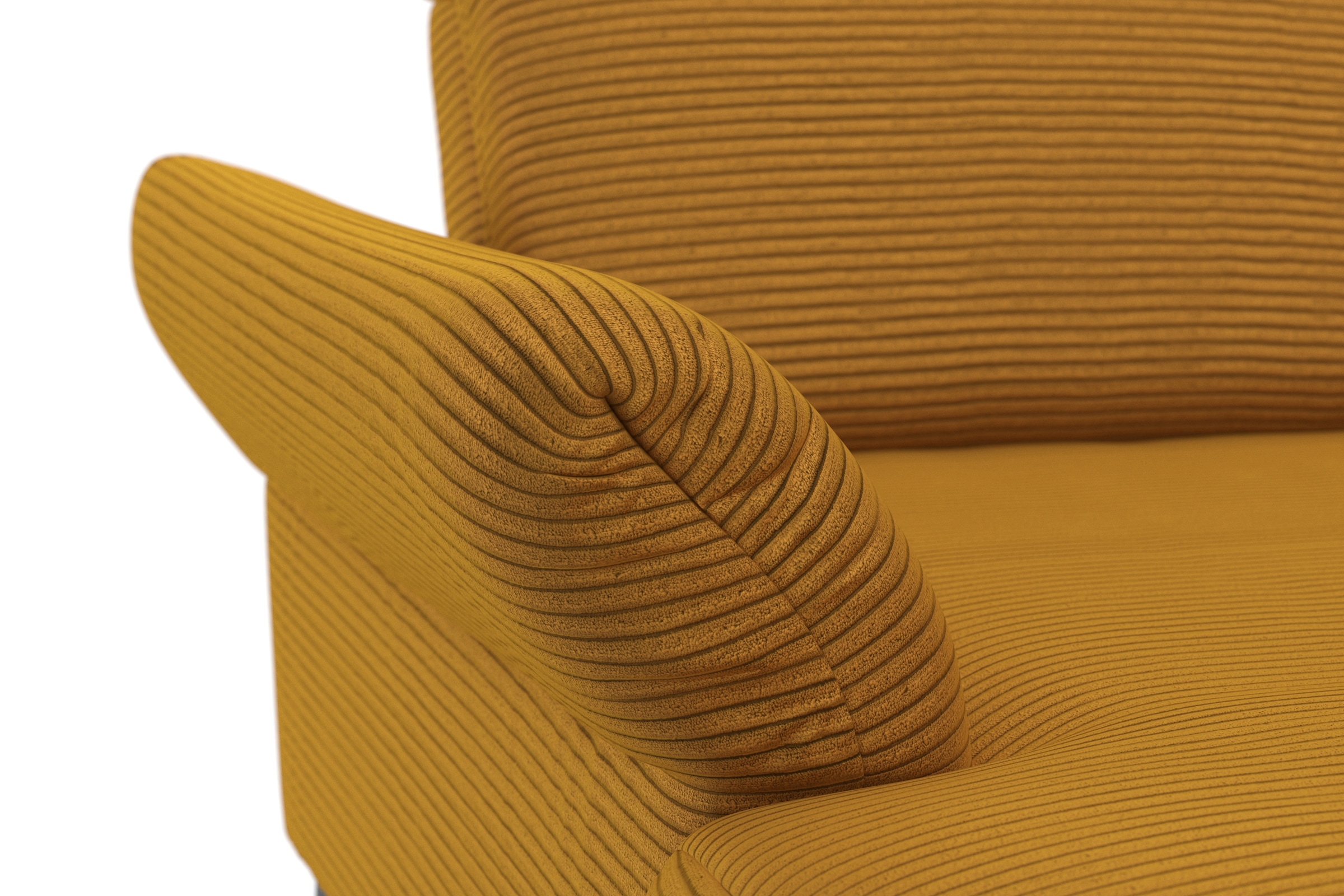 INOSIGN Ecksofa »Coco L-Form« Sitztiefen-, Arm- und Kopfteilverstellung, Cord-Bezug, Fusshöhe 15 cm