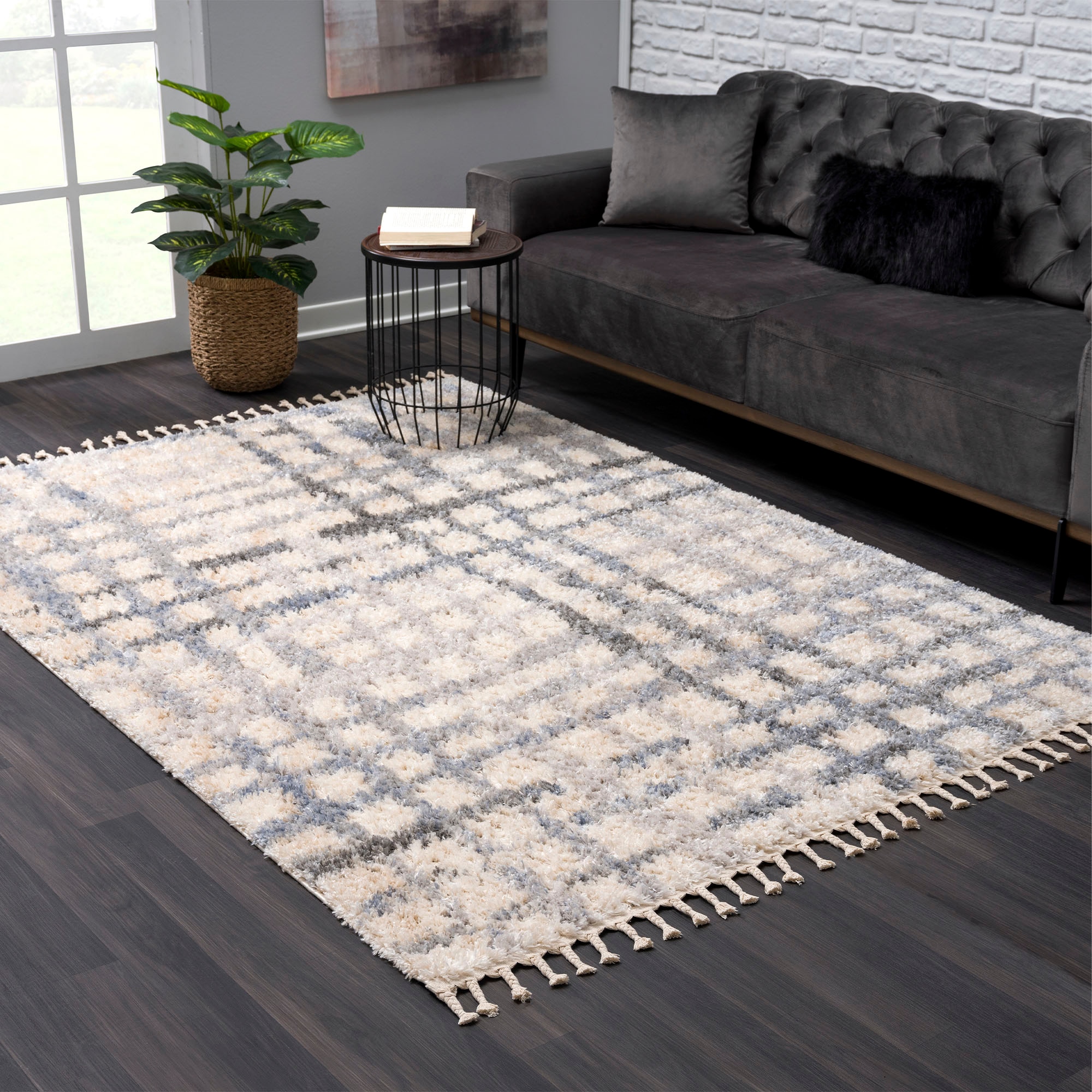 Image of Sanat Hochflor-Teppich "Versay 1504" rechteckig 45 mm Höhe Wohnzimmer, Langflor, Shaggy Teppich