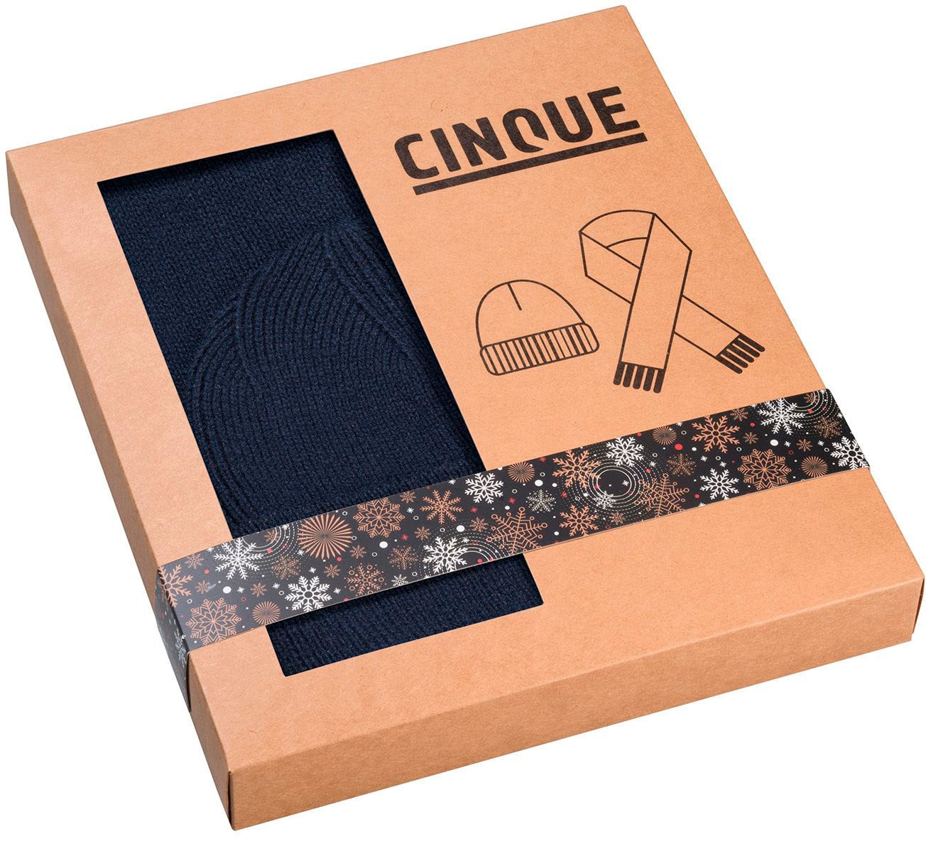 Cinque Strickschal, (Set, 2 St.), Mütze & Schal in Geschenkbox, Weihnachtsgeschenk