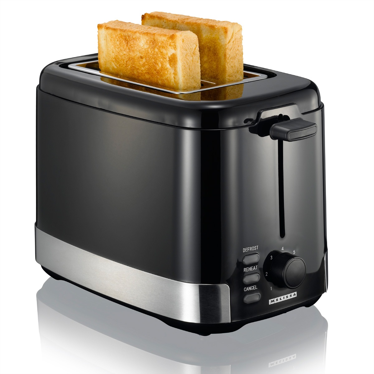 Toaster »Melissa Toaster 16140148, Standtoaster, schwarz/SS, 800W«