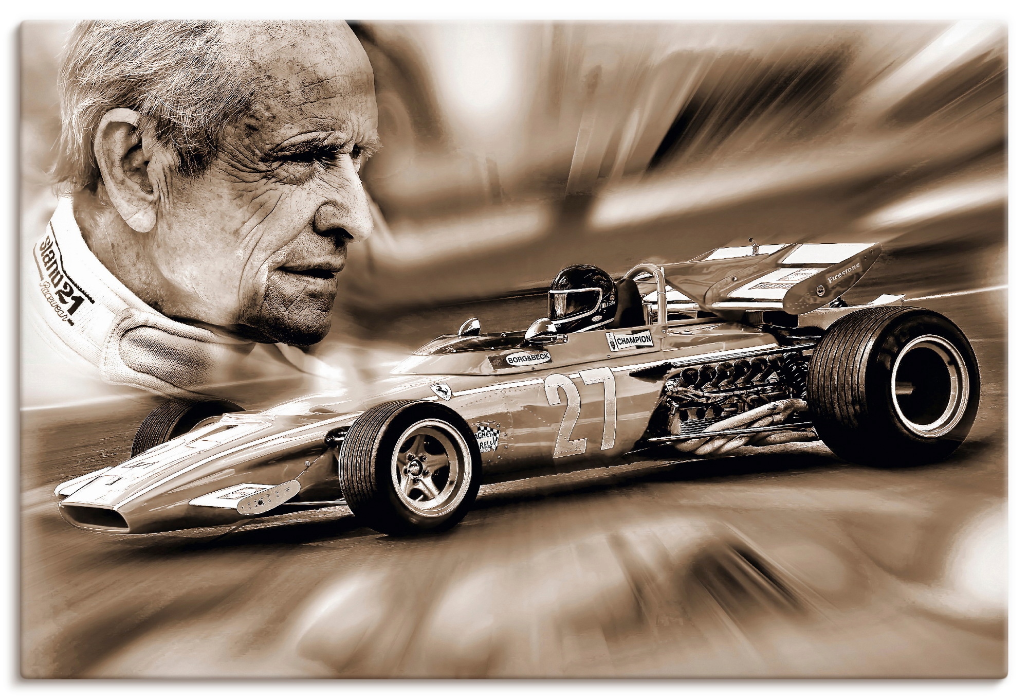 Image of Artland Wandbild "Die belgische Legende Jacky Ickx" Funsport 1 Stk. tlg. als Alubild, Leinwandbild, Poster, Wandaufkleber in verschied. Grössen
