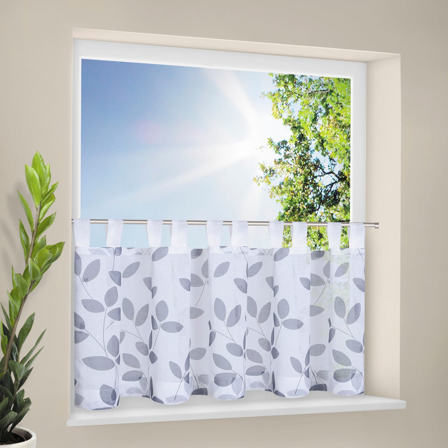 Gerster Rideau à vitres »Fay« Boucles 1 cuis tlg. HxB: 50x140, mit modernem Druckdesign