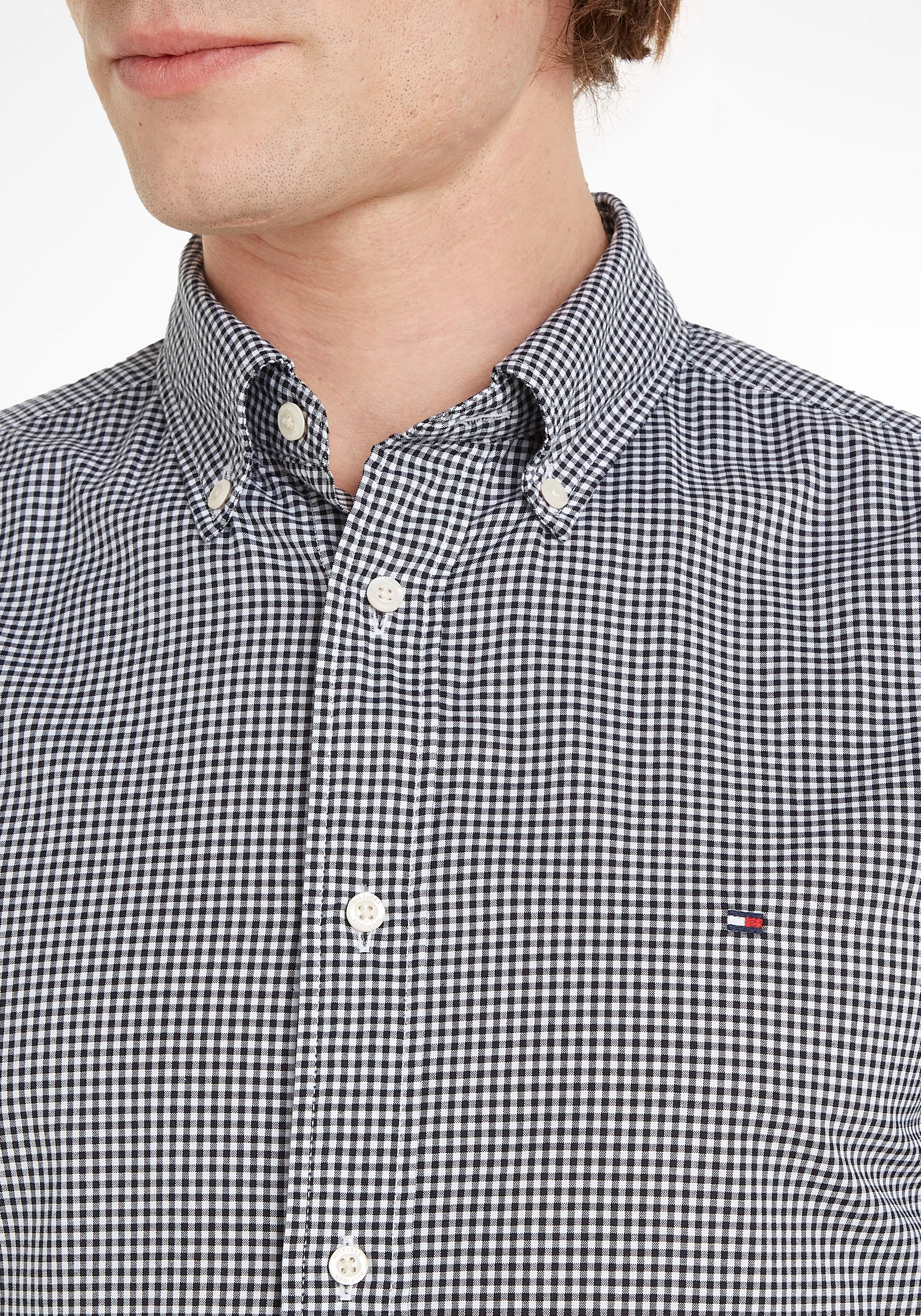 Tommy Hilfiger Langarmhemd »NAT. SOFT FLEX GINGHAM RF SHIRT«