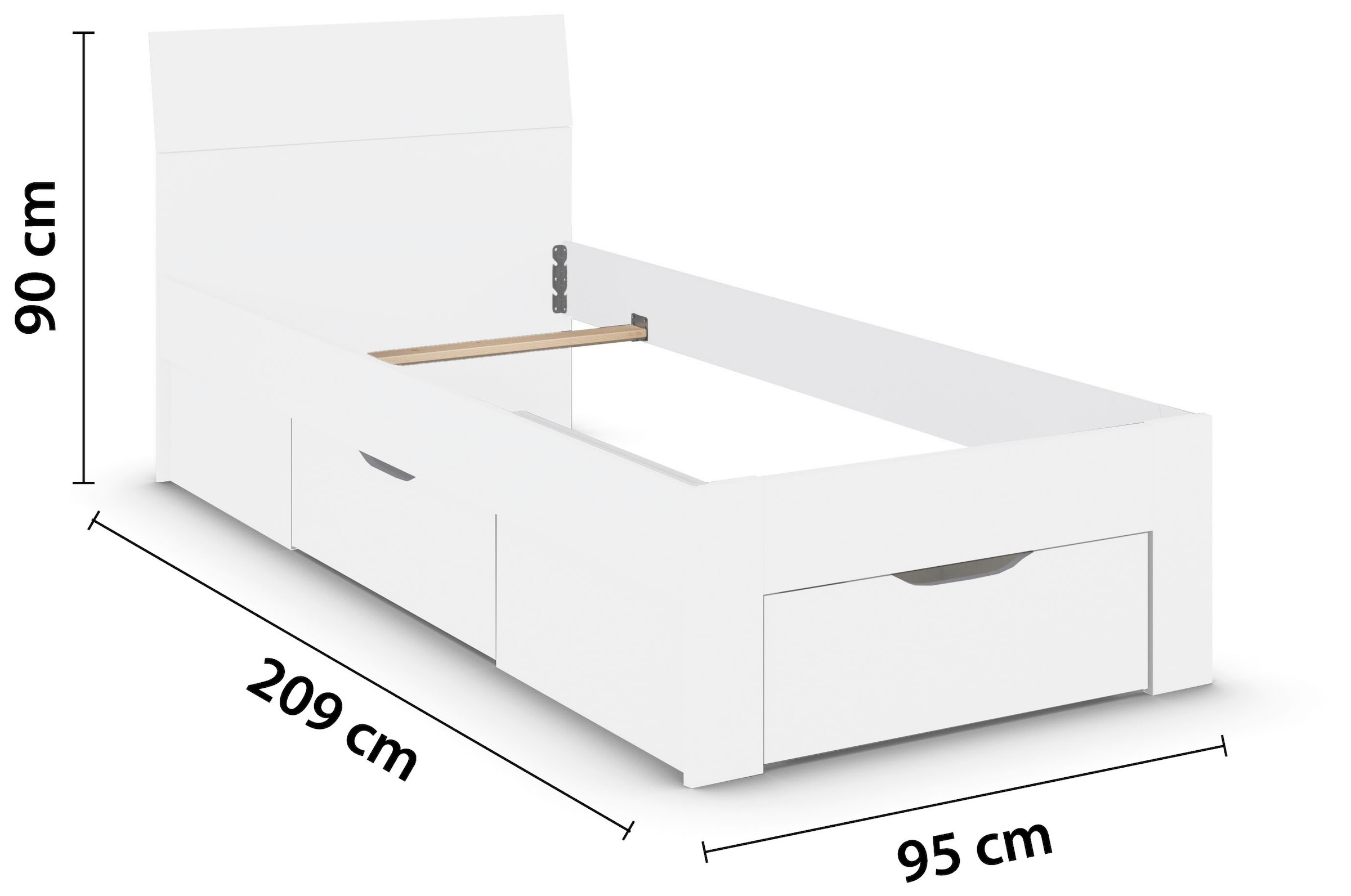 rauch Lit »Einzelbett Doppelbett Stauraum FLEXX Breiten 90/140/180 cm« Einzelbett Doppelbett Stauraum FLEXX Breiten 90/140/180 cm
