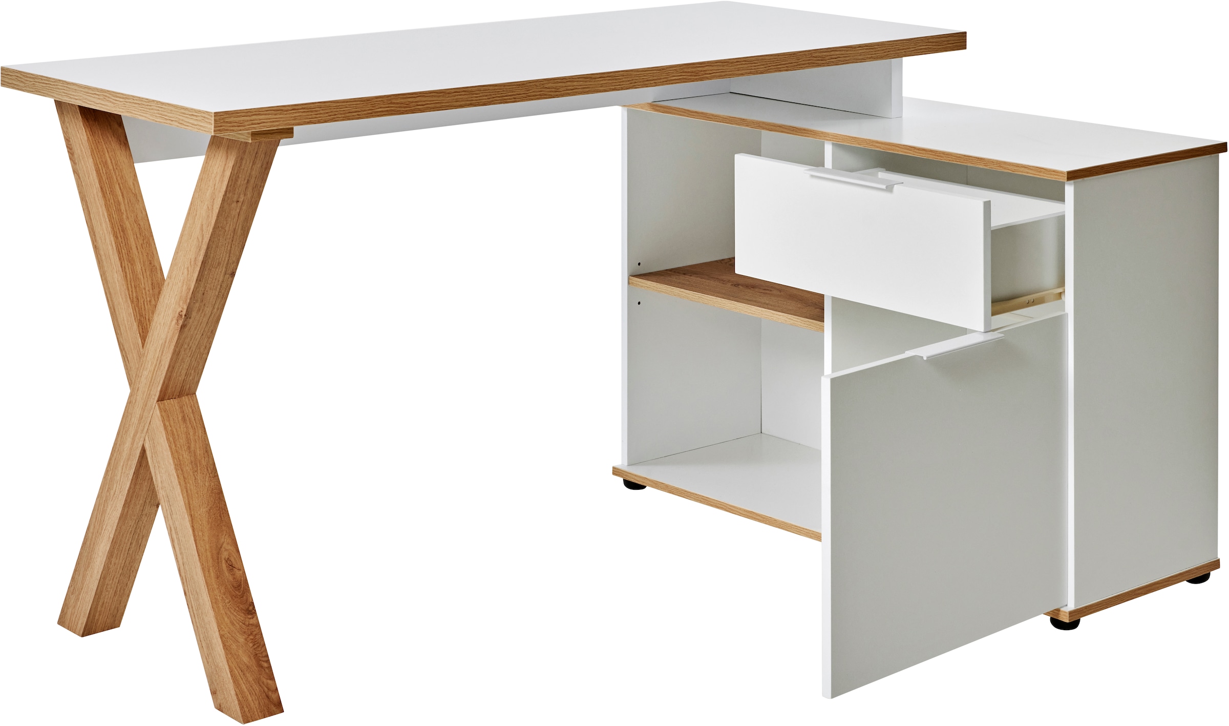 Jahnke Eckschreibtisch »X-CLUB C 40 E« 1 Stk. tlg. Eckschreibtisch, wechselseitig montierbar, X-Gestell