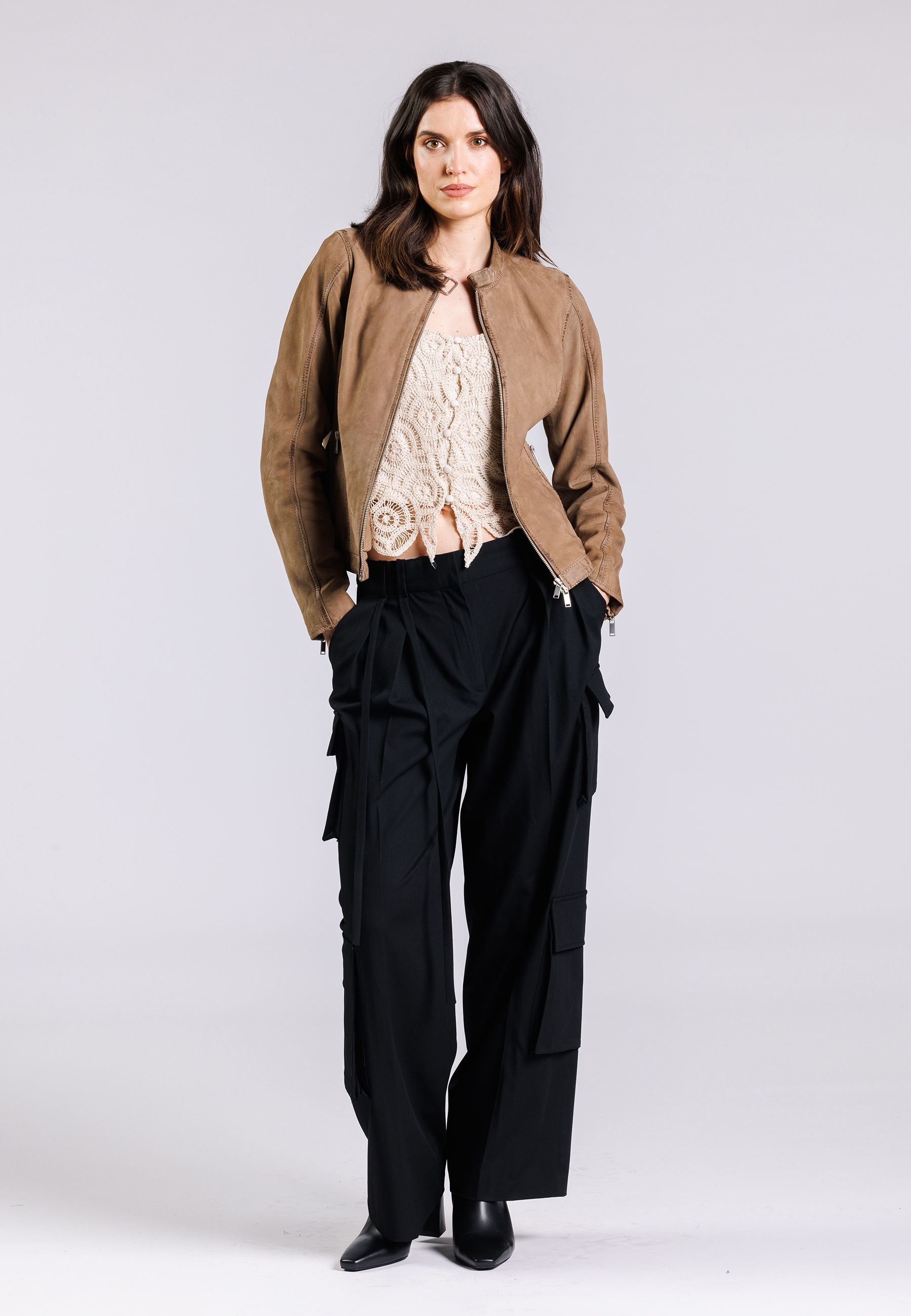 Freaky Nation Veste en cuir »Annelie-FN«