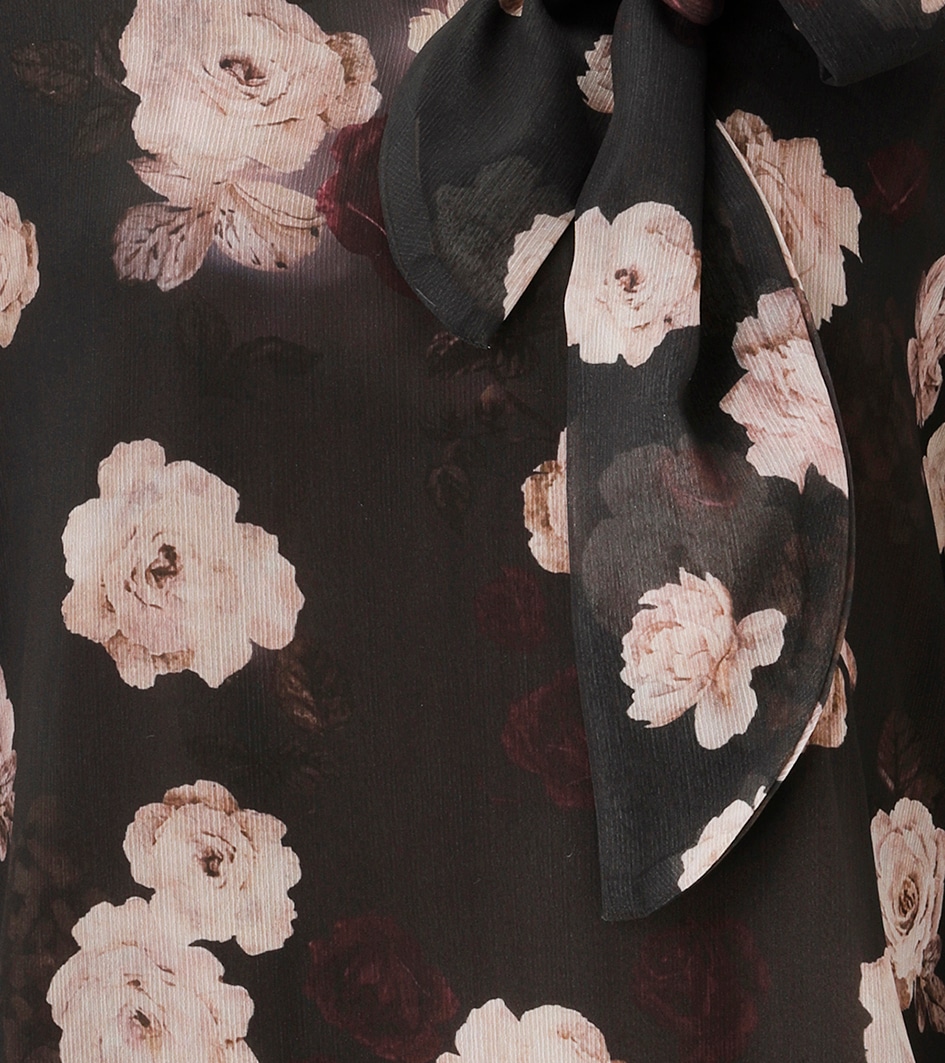 Aniston CASUAL Blouse à enfiler avec fils brillants dans un imprimé romantique de roses - NOUVELLE COLLECTION