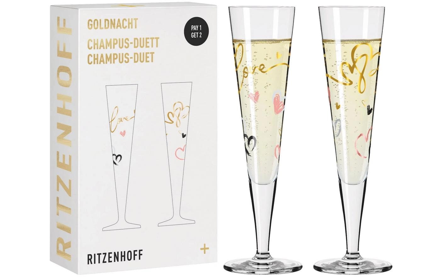 Champagnerglas »Goldfarbennacht F23 205 ml, 2 Stück«