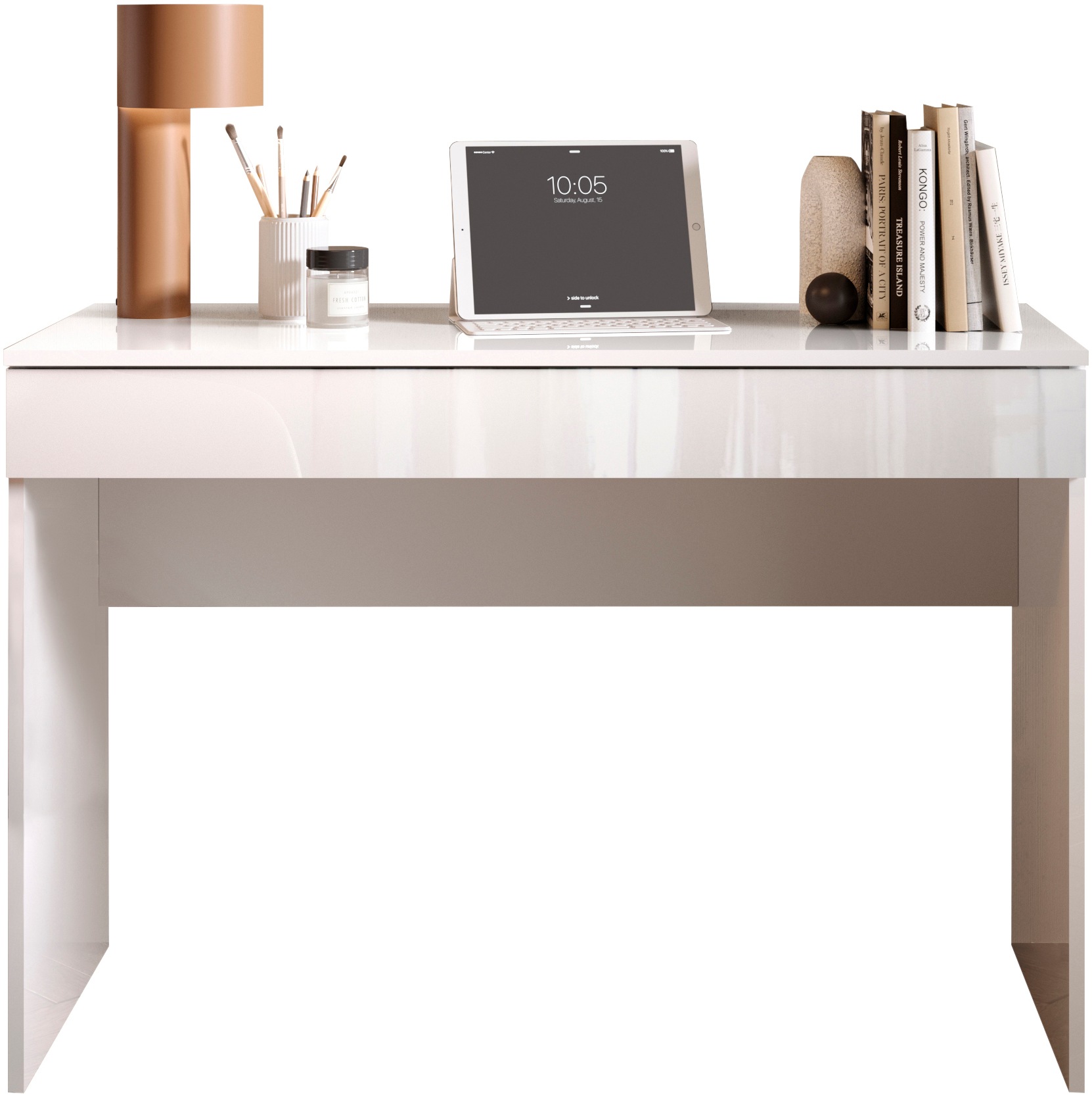 Image of GOODproduct Schreibtisch "Basic, Computertisch mit 1 Schublade" Arbeitstisch, Schminktisch in versch. Farben, Breite 78 oder 110 cm