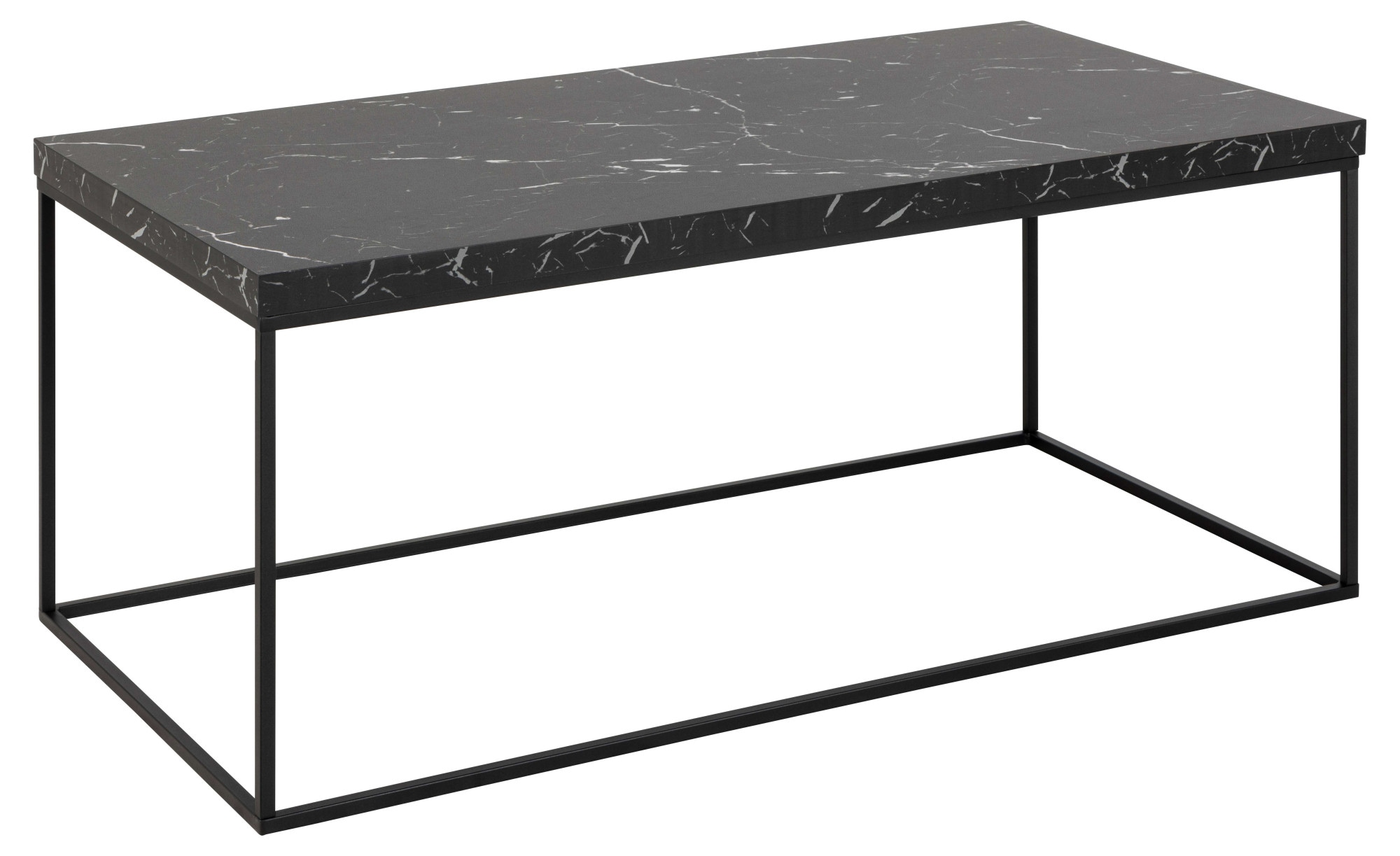 ACTONA GROUP Table basse »Barossa, Wohnzimmertisch, Sofatisch, Steinoptik, rechteckig« style scandinave moderne, structure en acier noir, plusieurs variantes