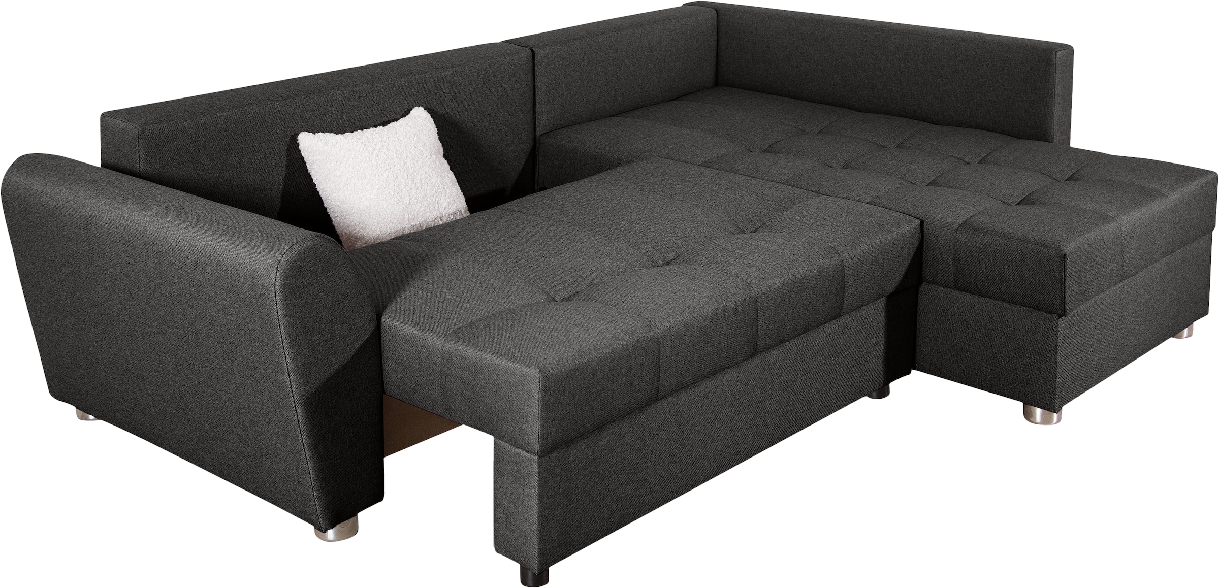 COLLECTION AB Ecksofa »JANA L-Form«, inkl. Bettfunktion,Bettkasten und Bonnelfederkern