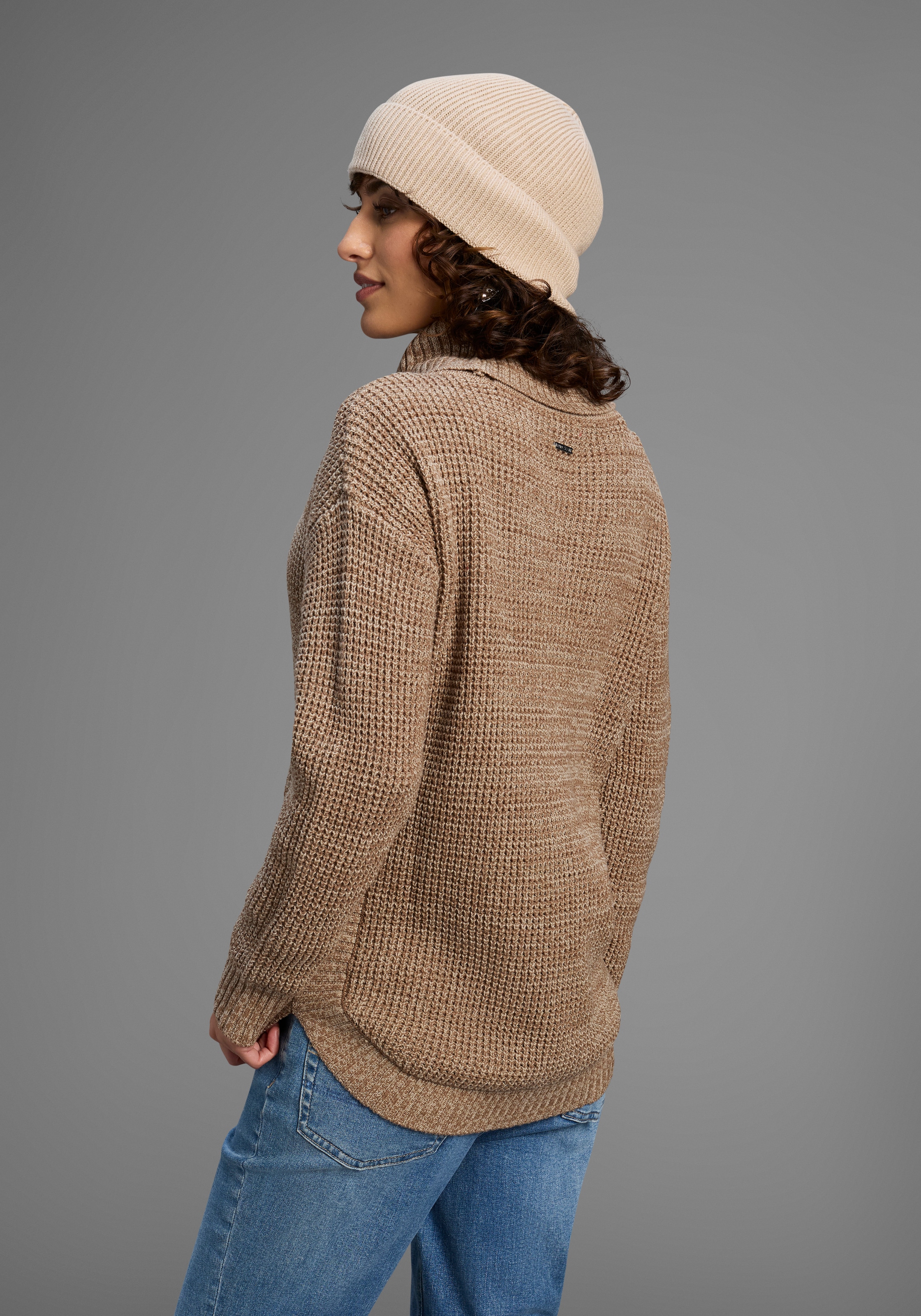 Laura Scott Pull à col roulé Winterpullover im lässigen Fit mit Waffelstruktur - NEUE KOLLEKTION