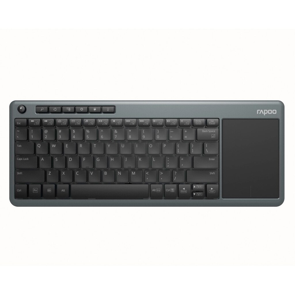 Rapoo Tastatur mit Touchpad »K2600 kabellose Multimedia-Tastatur, 2.4 GHz Verbindung«, (Fn-Tasten-Touchpad)