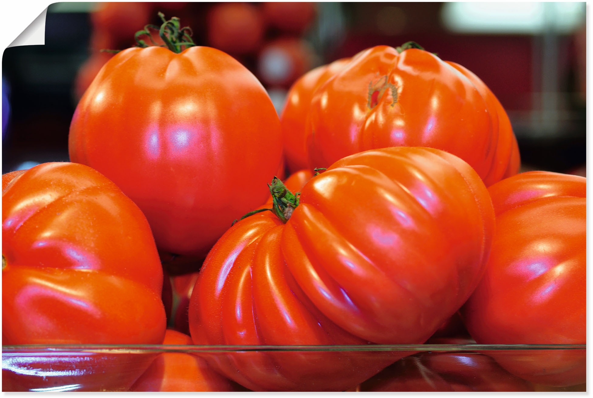 Image of Artland Wandbild »Edle Landtomaten«, Lebensmittel, (1 St.), in vielen Grössen & Produktarten - Alubild / Outdoorbild für den Aussenbereich, Leinwandbild, Poster, Wandaufkleber / Wandtattoo auch für Badezimmer geeignet bei Ackermann Versand Schweiz