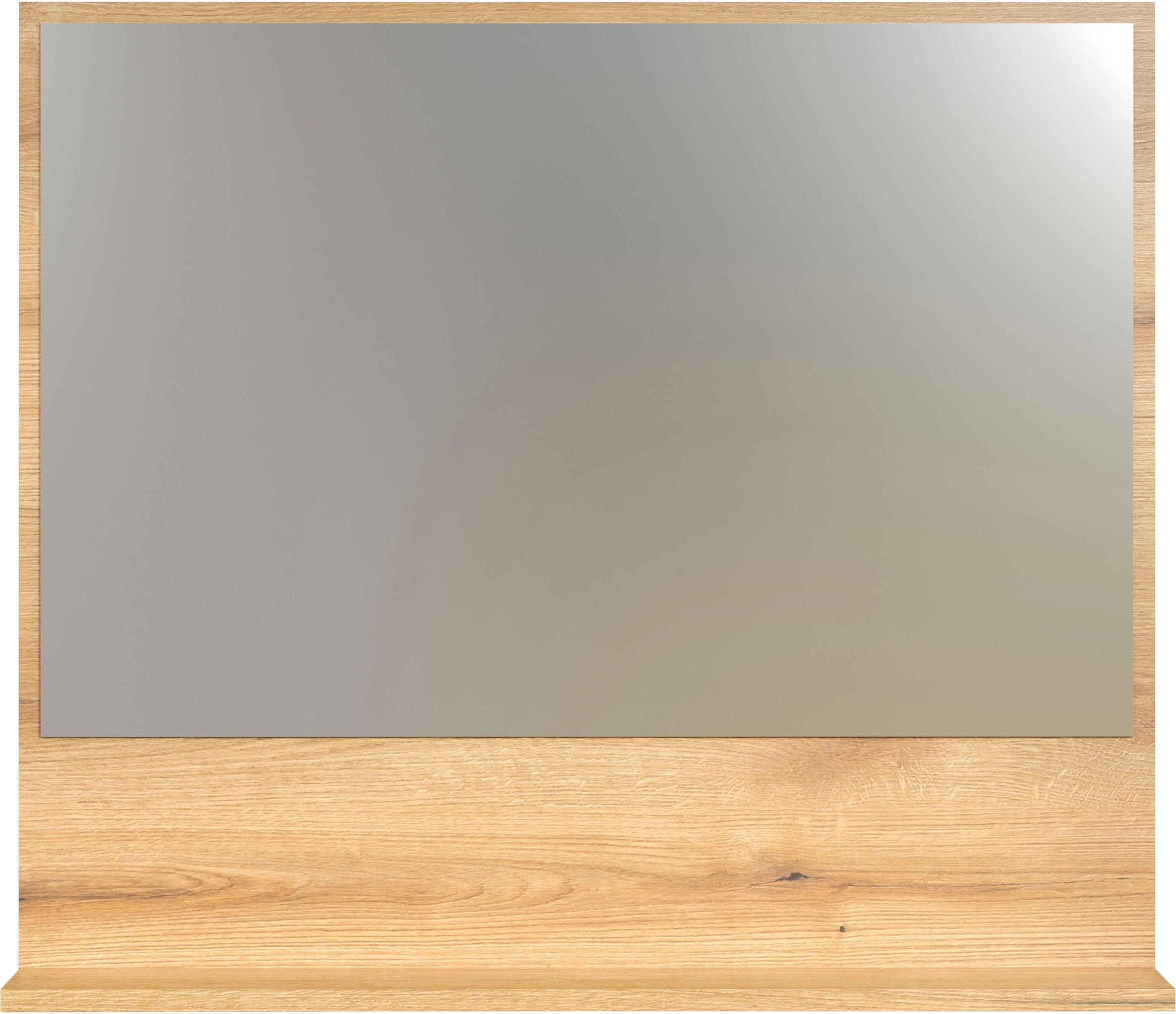 welltime Badspiegel »Amrum«, (1 St.), Eleganter Badezimmerspiegel mit Ablage - Masse (B/T/H) 60-80/14/74 cm