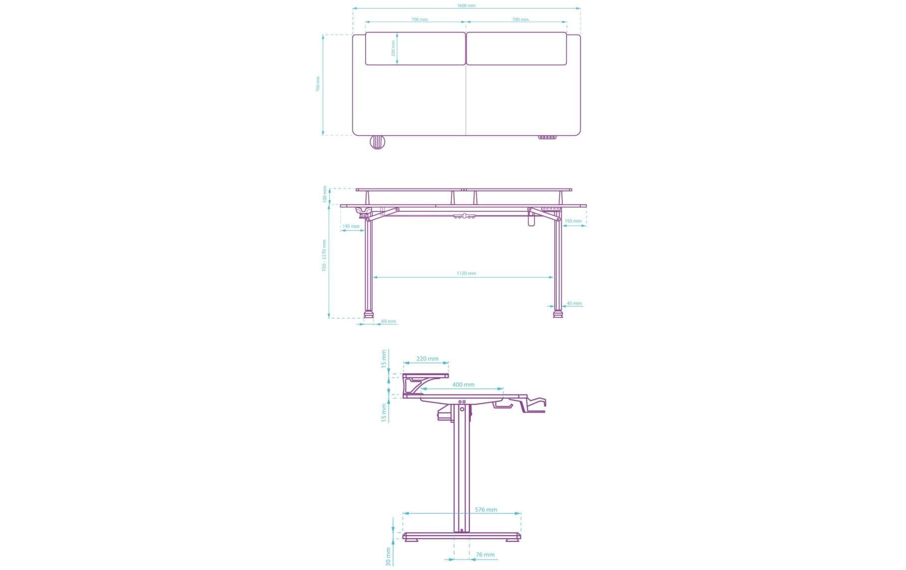 ULTRADESK Gamingtisch »Higlander XXL« 1 Stk. tlg.