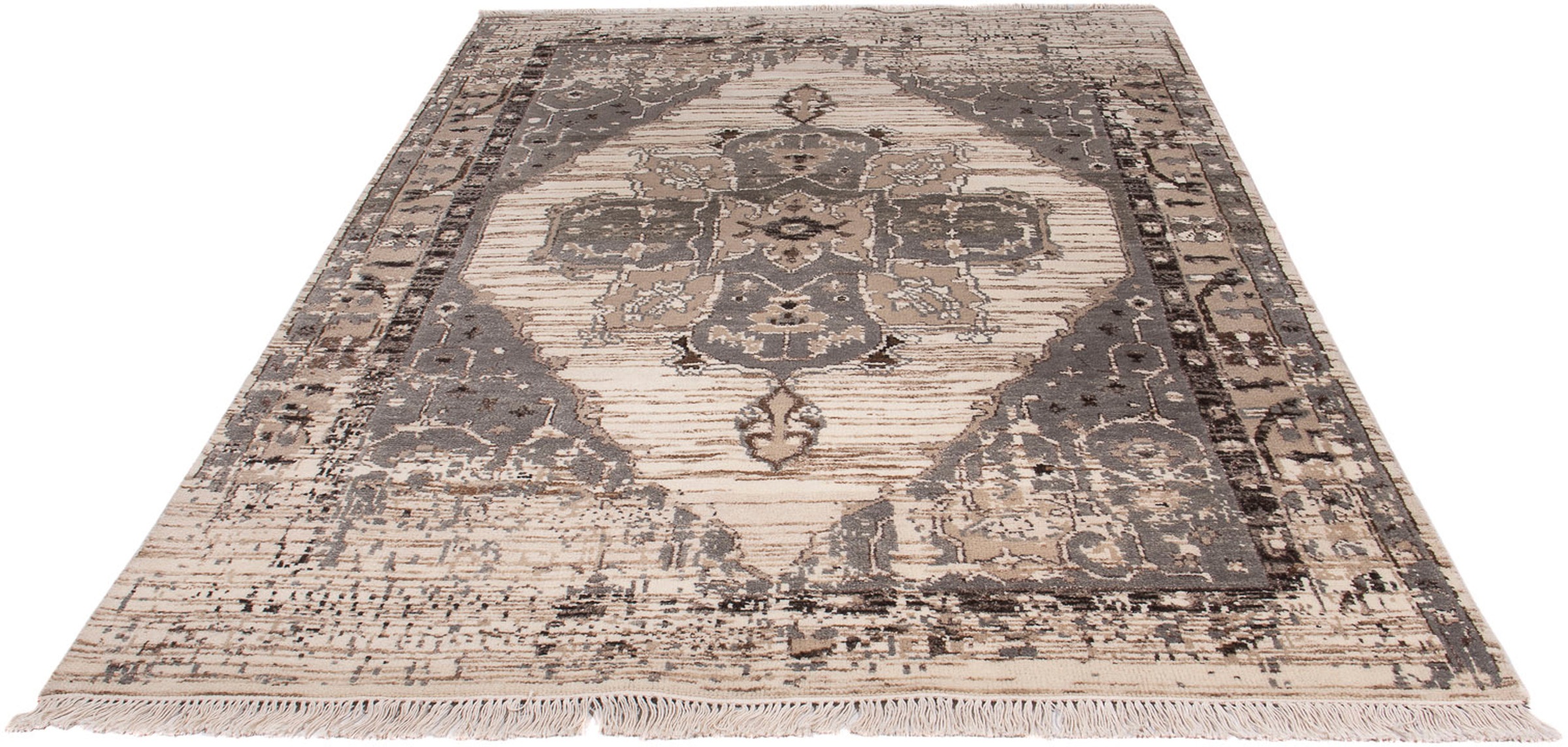 Image of morgenland Designteppich »Designer - 235 x 165 cm - beige«, rechteckig, 8 mm Höhe, Wohnzimmer, Handgeknüpft, Einzelstück mit Zertifikat bei Ackermann Versand Schweiz