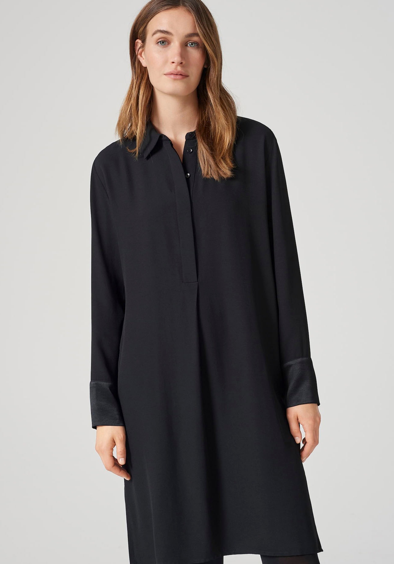 Image of someday Hemdblusenkleid »Qayana«, mit Shine-Effekten an den Ärmeln, Bündchen und Passe bei Ackermann Versand Schweiz