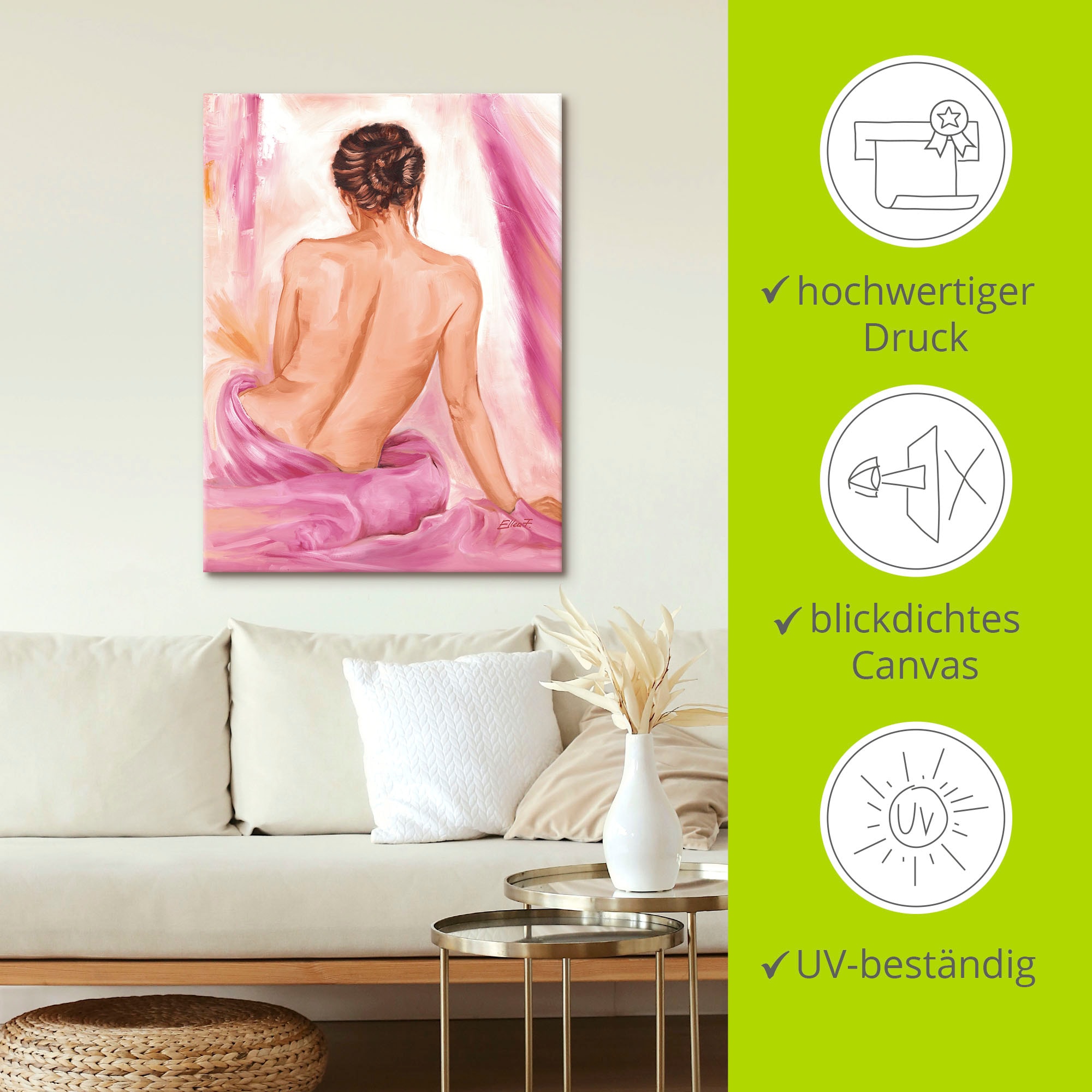 Artland Tableau sur toile »Akt II« 1 cuis tlg. auf Holzrahmen gespannt