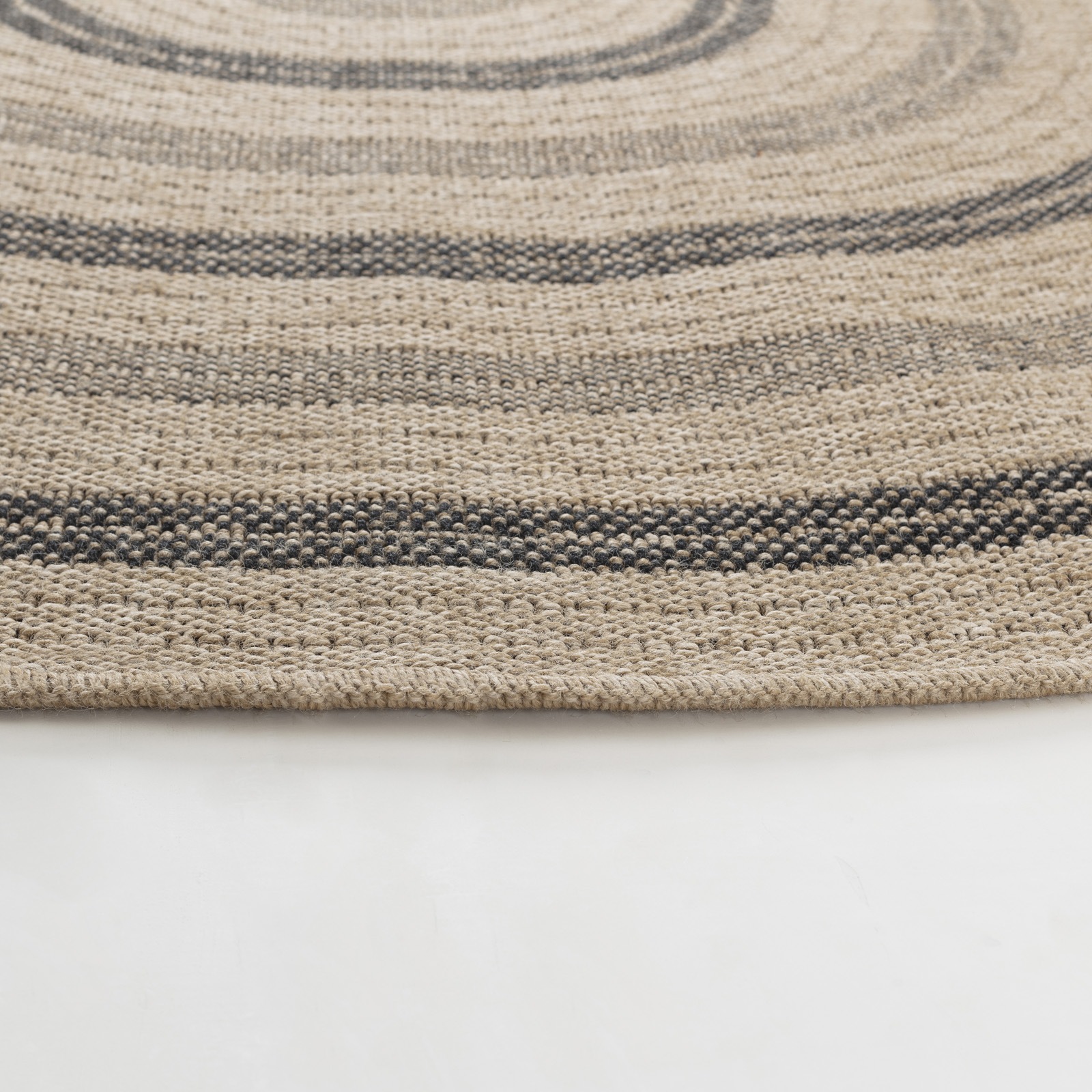 Livabliss Tapis »RYE« Rond 8 mm Höhe tapis intérieur/extérieur style bohème aspect jute, balcon, terrasse, jardin, rond
