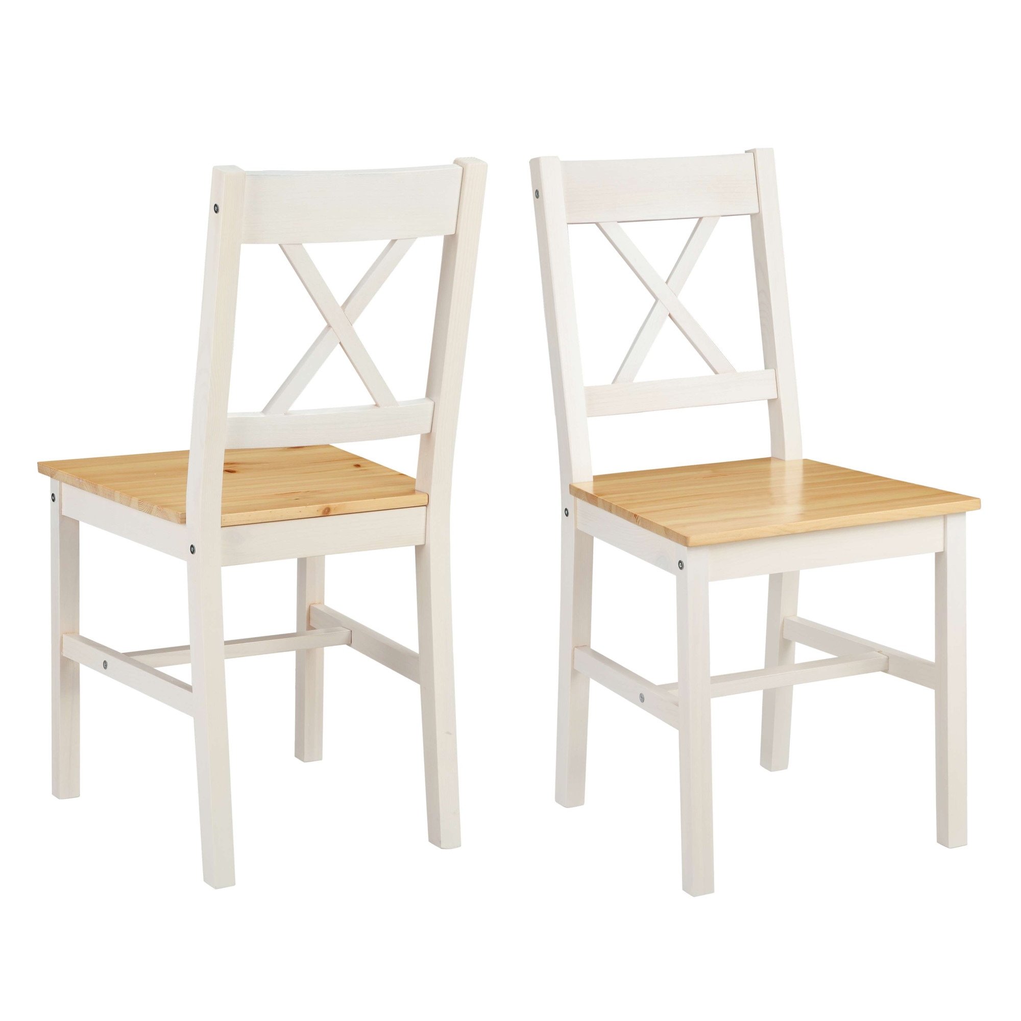 GOODproduct Ensemble de salle à manger »Willow« Ensemble, Esstisch mit 4 Stühlen, 5 tlg. Esstisch mit 4 Stühlen, aus massivem Kiefernholz
