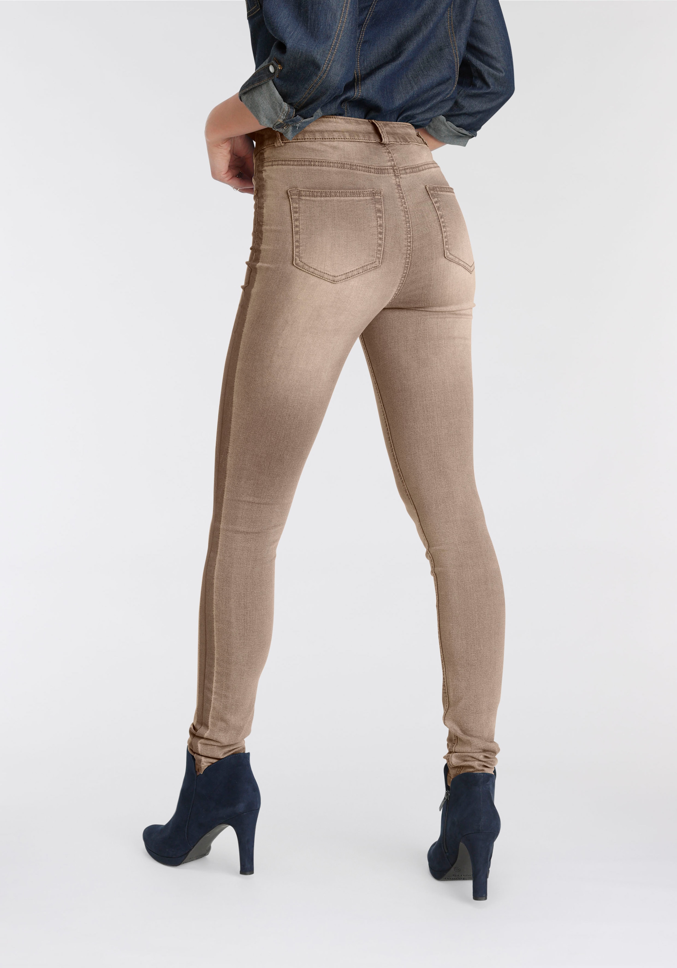 Skinny-fit-Jeans »Ultra Stretch«, High Waist mit seitlichem Streifen