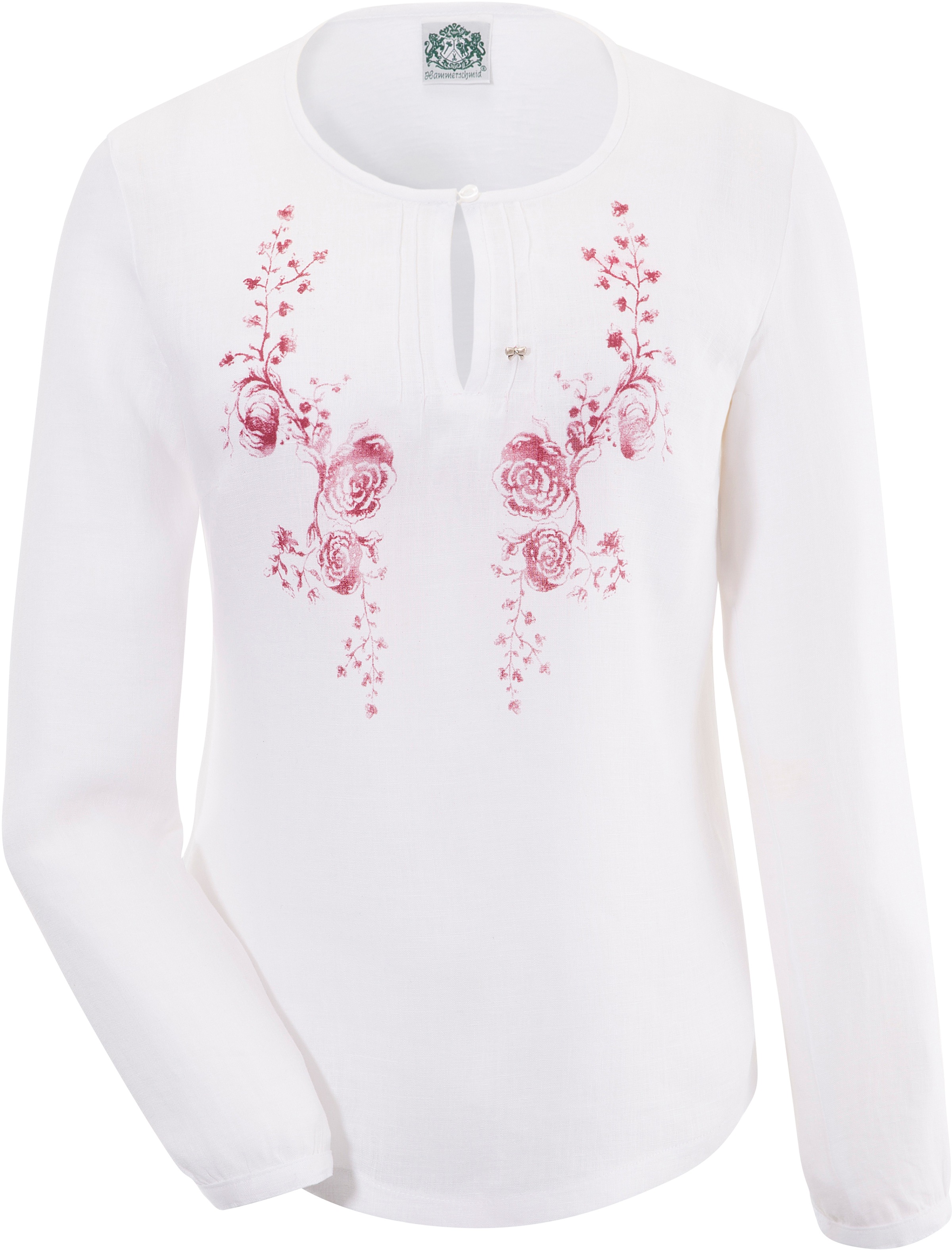Trachtenbluse Damen mit zartem Blumendruck