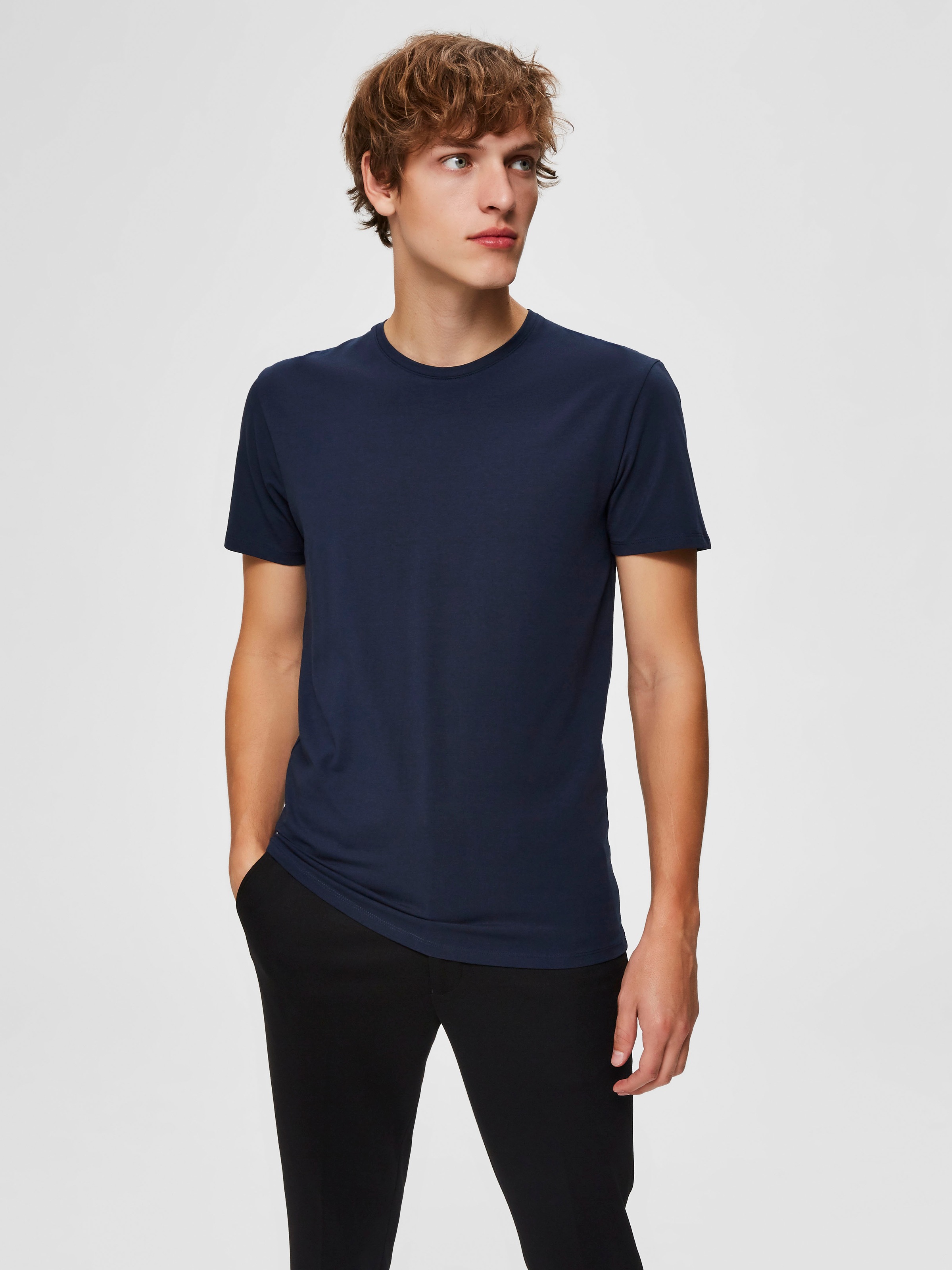 Image of SELECTED HOMME T-Shirt »NEW PIMA O-NECK TEE« bei Ackermann Versand Schweiz