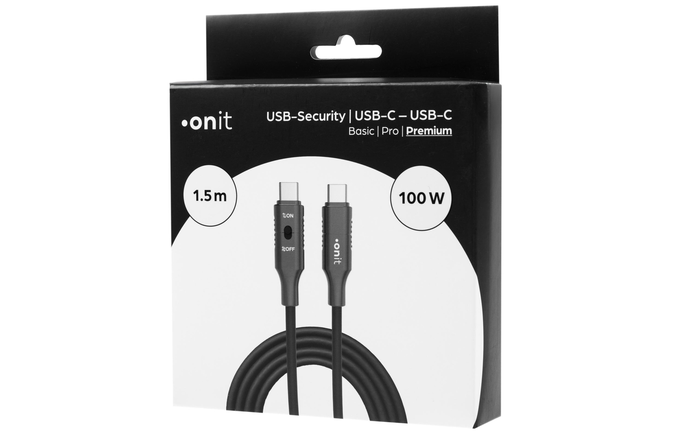 onit Câble USB »mit Datenblocker-Schalter, USB-C - 1,5 m« 150 cm Laden und gezielte Datenübertragung dank integriertem Schalter
