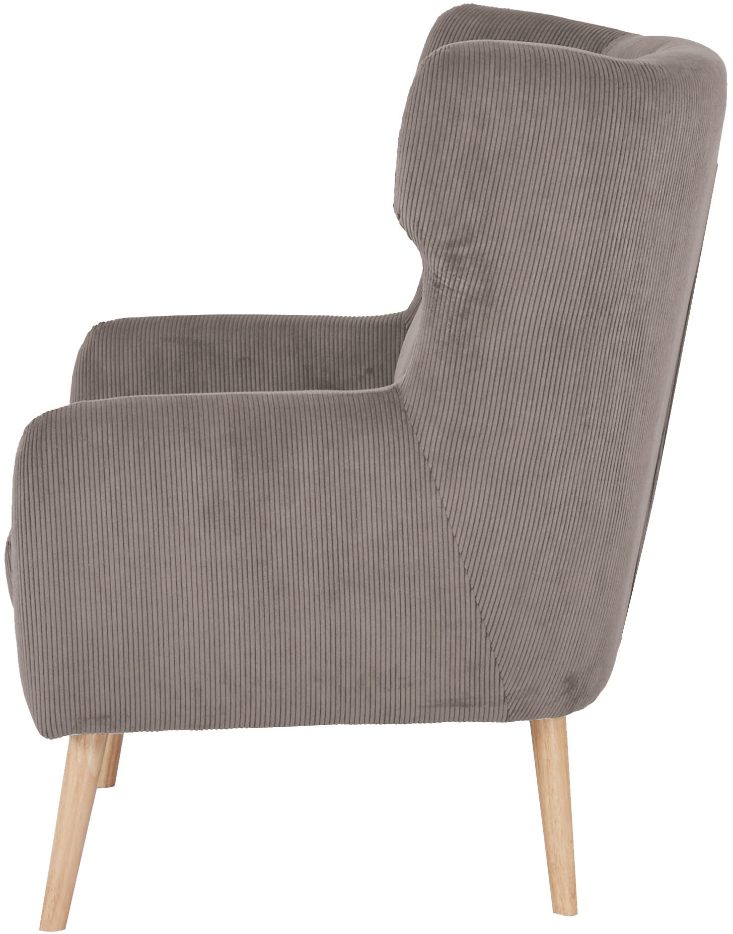 Home affaire Ohrensessel »Yamuna«, mit Sitzpolsterung, Gestell und Füsse aus Massivholz, Sitzhöhe 47 cm