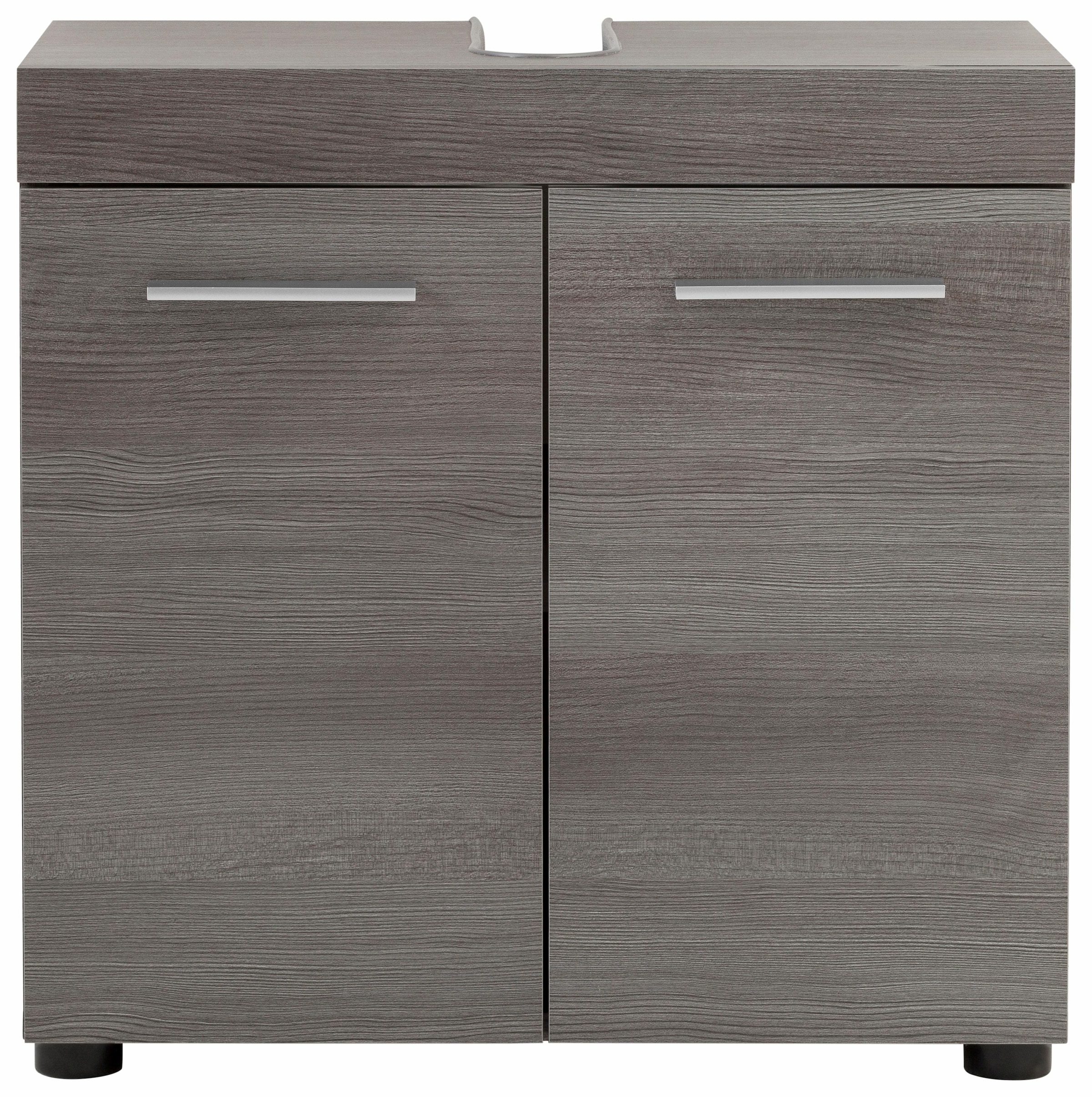 welltime Waschbeckenunterschrank »Royan«, Waschtisch mit 2 Fächern in Rauchsilberfarben - Masse (B/T/H) 58/31/57 cm