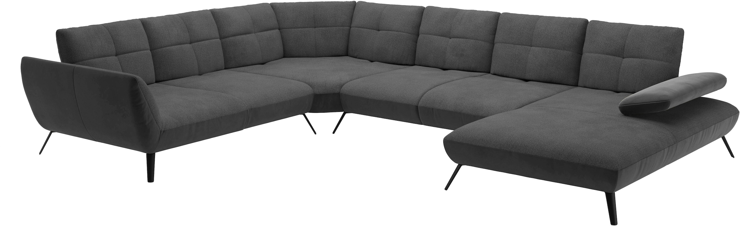 Places of Style Wohnlandschaft »Mikado U-Form«, inkl. Sitztiefenverstellung und Armteilverstellung