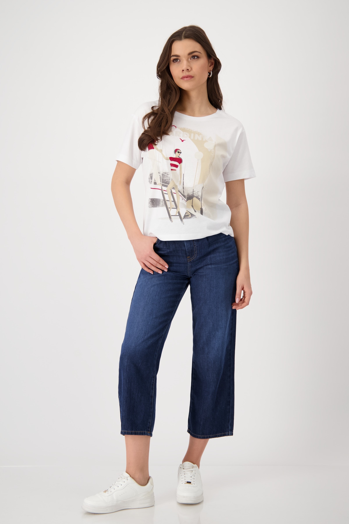 Monari Rundhalsshirt, mit Frontprint