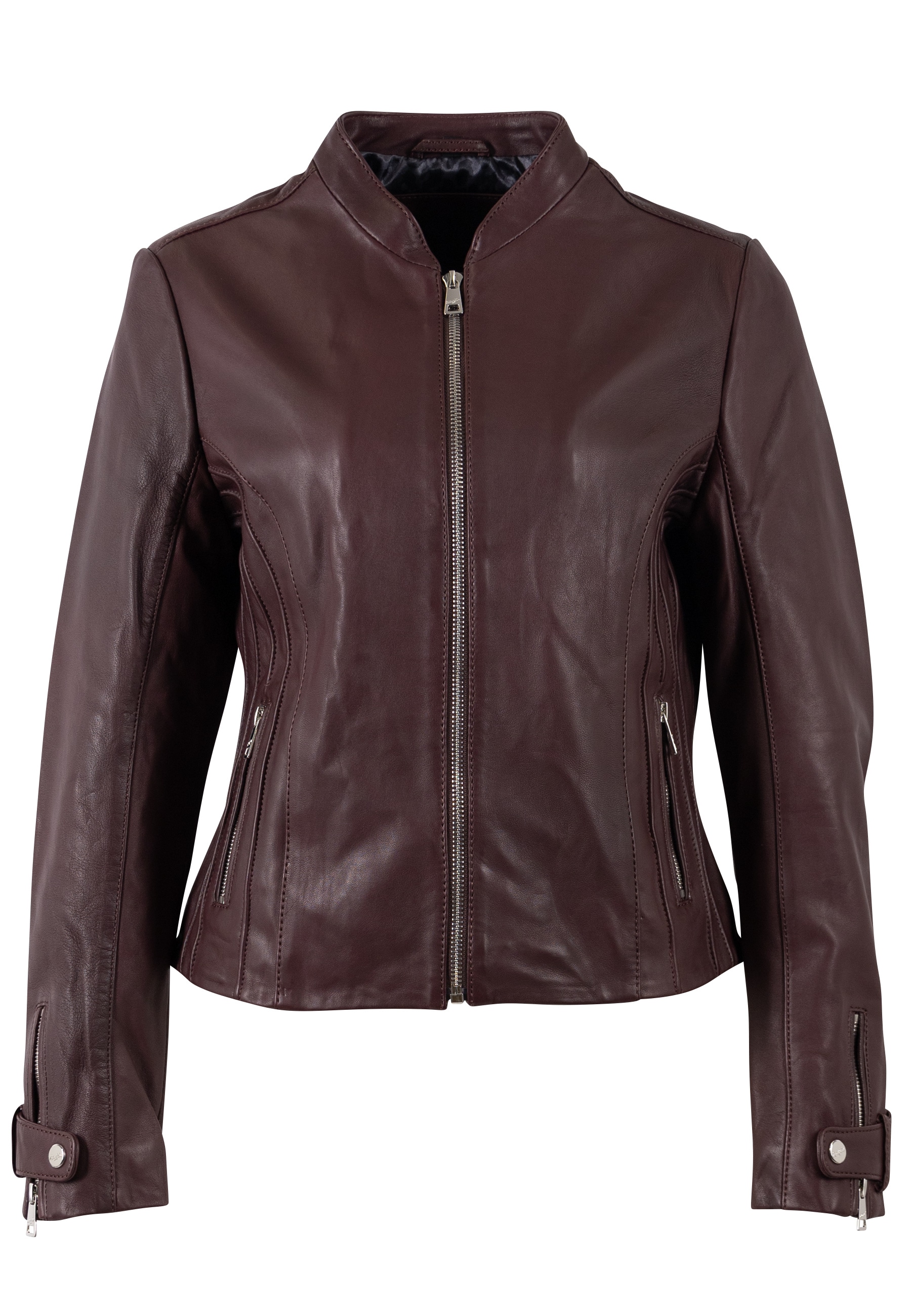 Mauritius Lederjacke »MWLuciana« mit kurzem Stehkragen