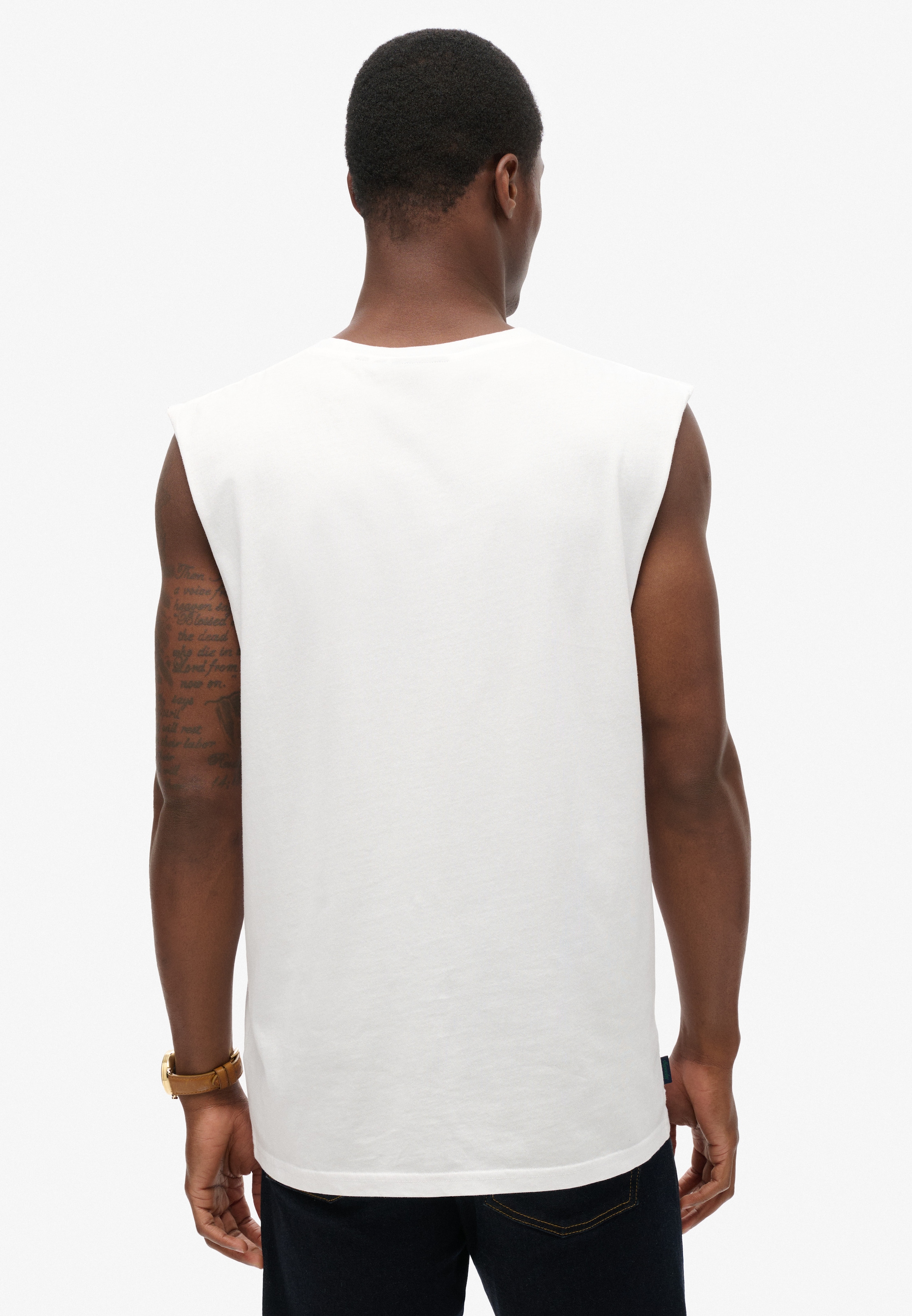 Superdry Débardeur »ESSENTIAL LOGO TANK UB« à coupe décontractée, en coton et jersey simple
