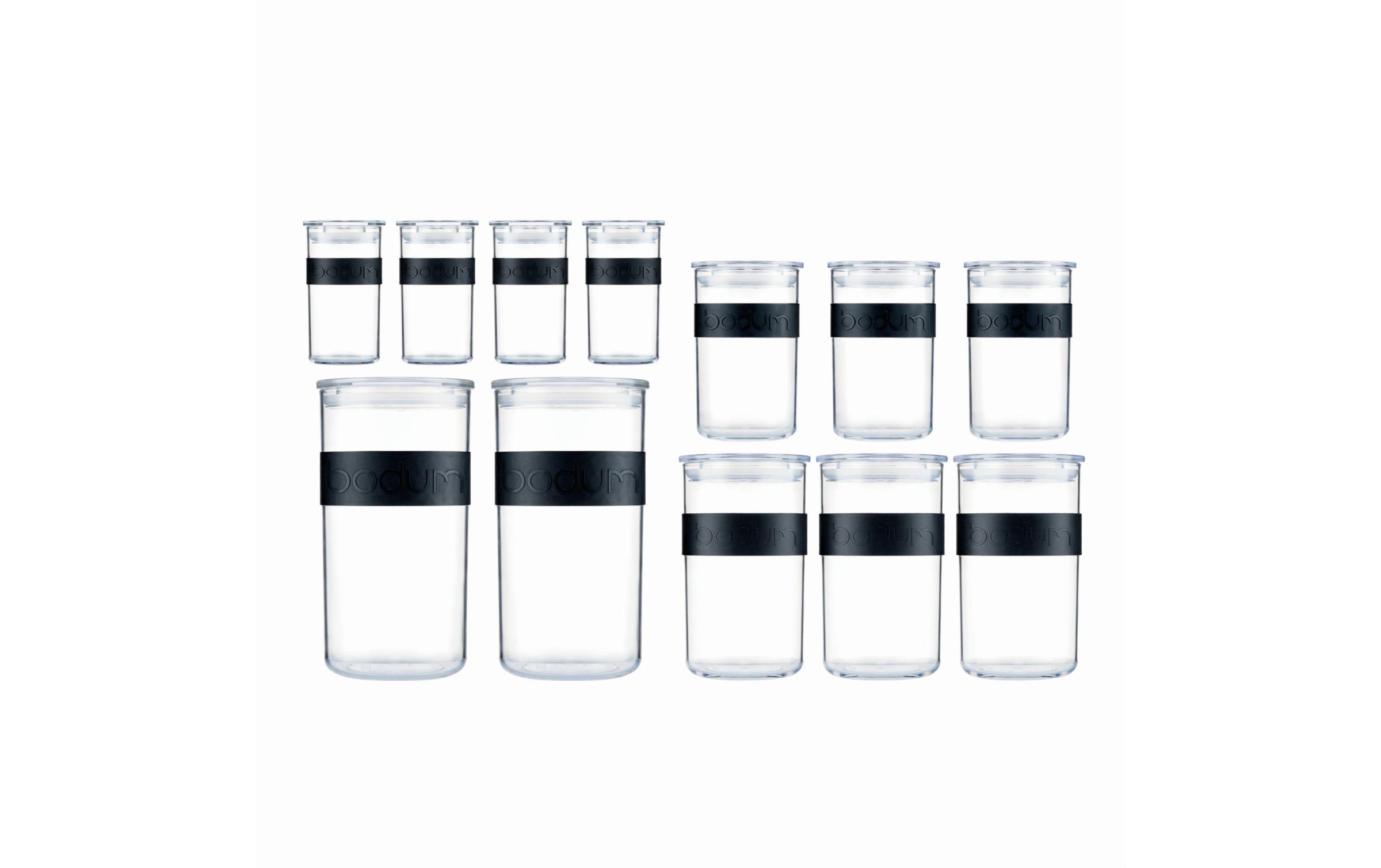 Image of Bodum Vorratsglas "Bodum Vorratsglas Presso 12 Stück," 12 Stk. tlg. 0.25 l, 0.6 l, 1 l, 2 l
