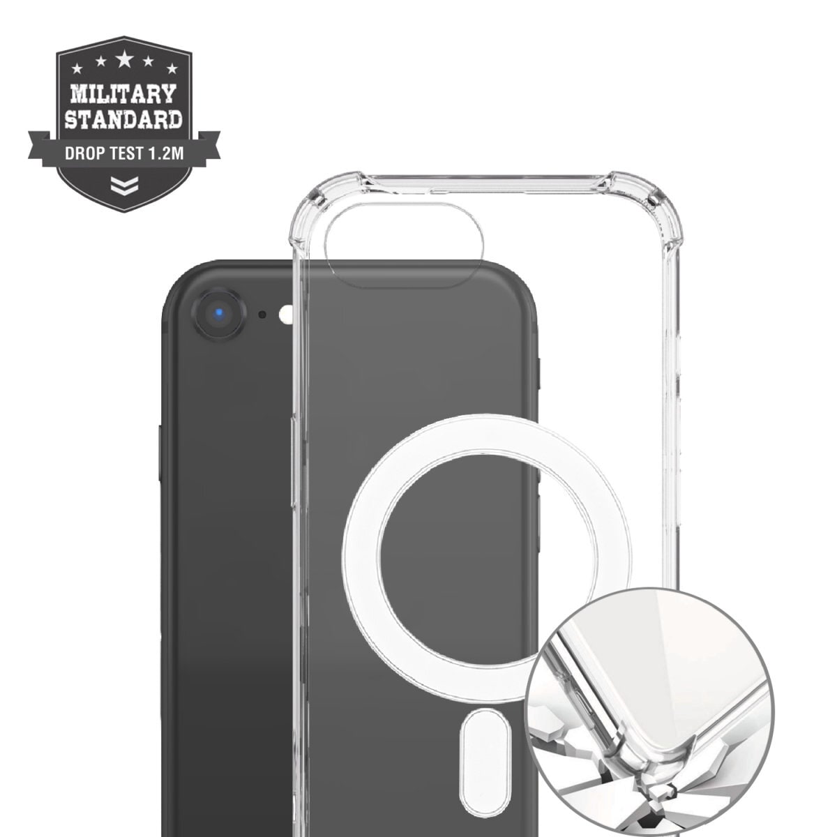 4smarts Handyhülle »Hybrid Case Ibiza für Apple iPhone SE (4. Gen)«, Backcover, Schutzhülle, Handyschutzhülle, Case, Schutzcase, stossfest