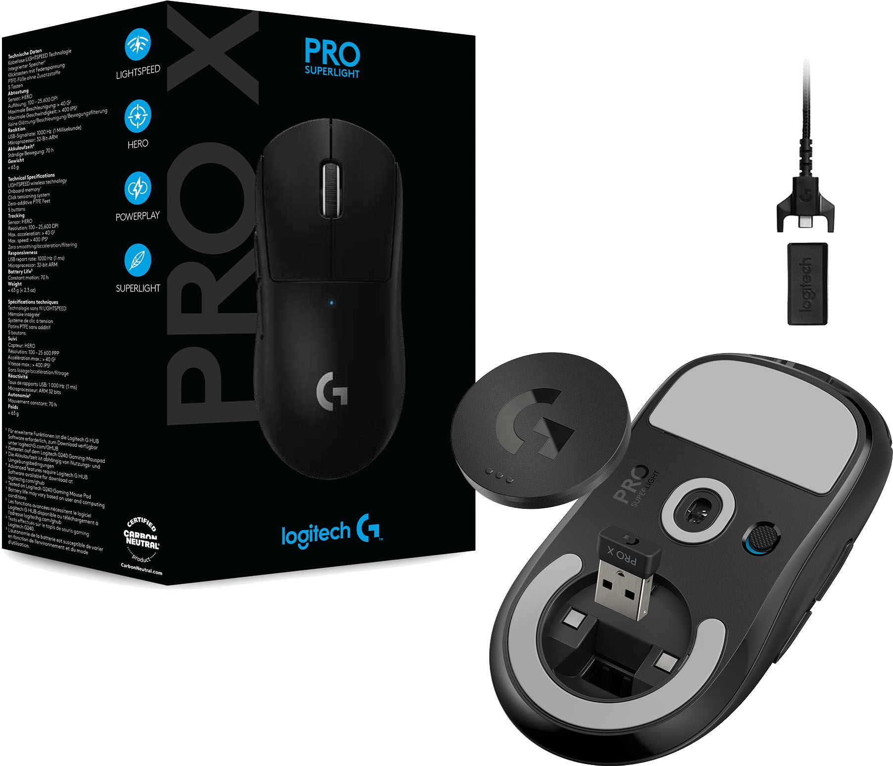 Logitech G Maus »PRO X SUPERLIGHT«, kabellos
