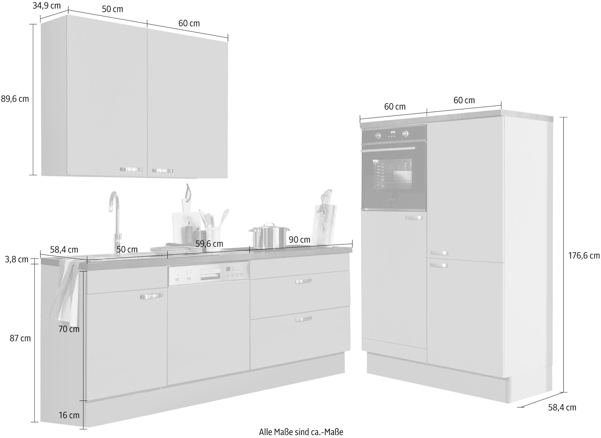 Küchenzeile cm Vollauszügen mit kaufen »Cara«, Soft-Close-Funktion, 320 günstig Breite OPTIFIT und