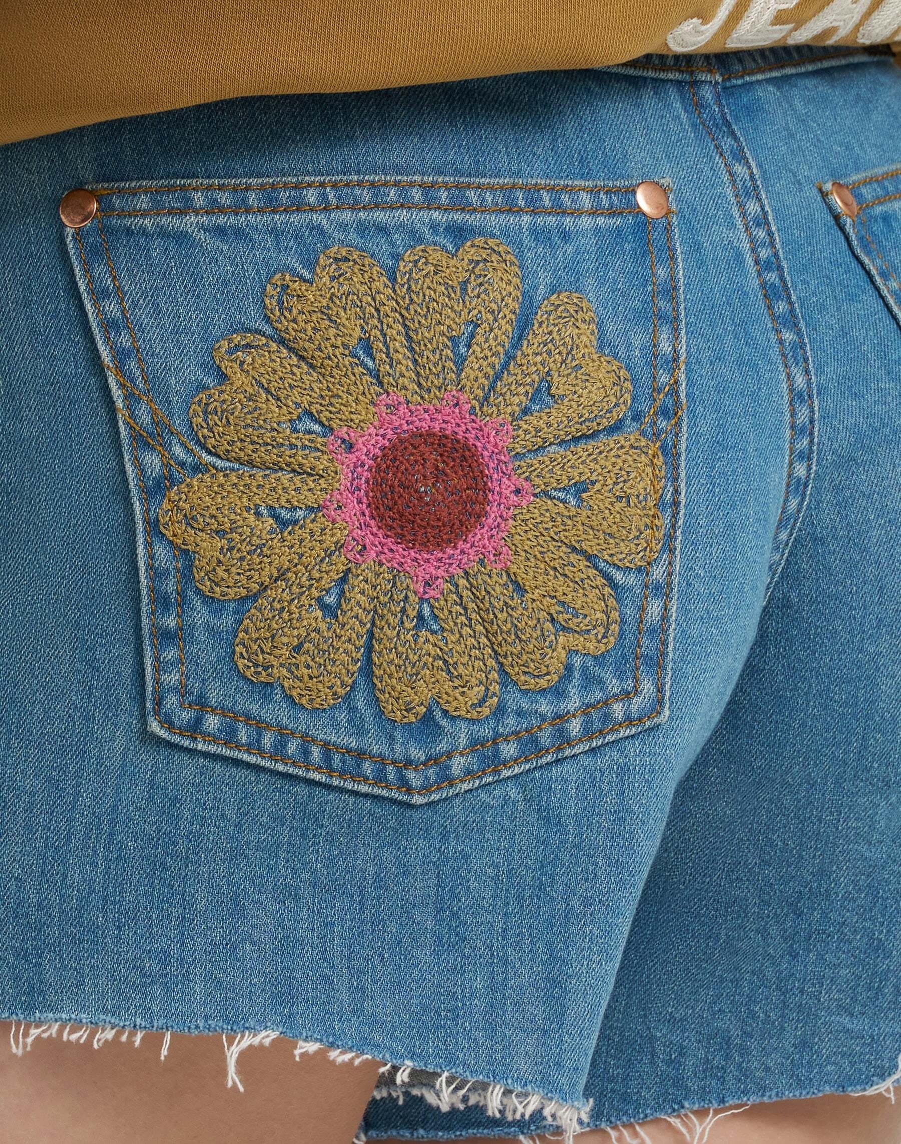 Wrangler Relax-fit-Jeans »WRANGLER Jeansshorts Embroidered Cowboy  3 Inch«