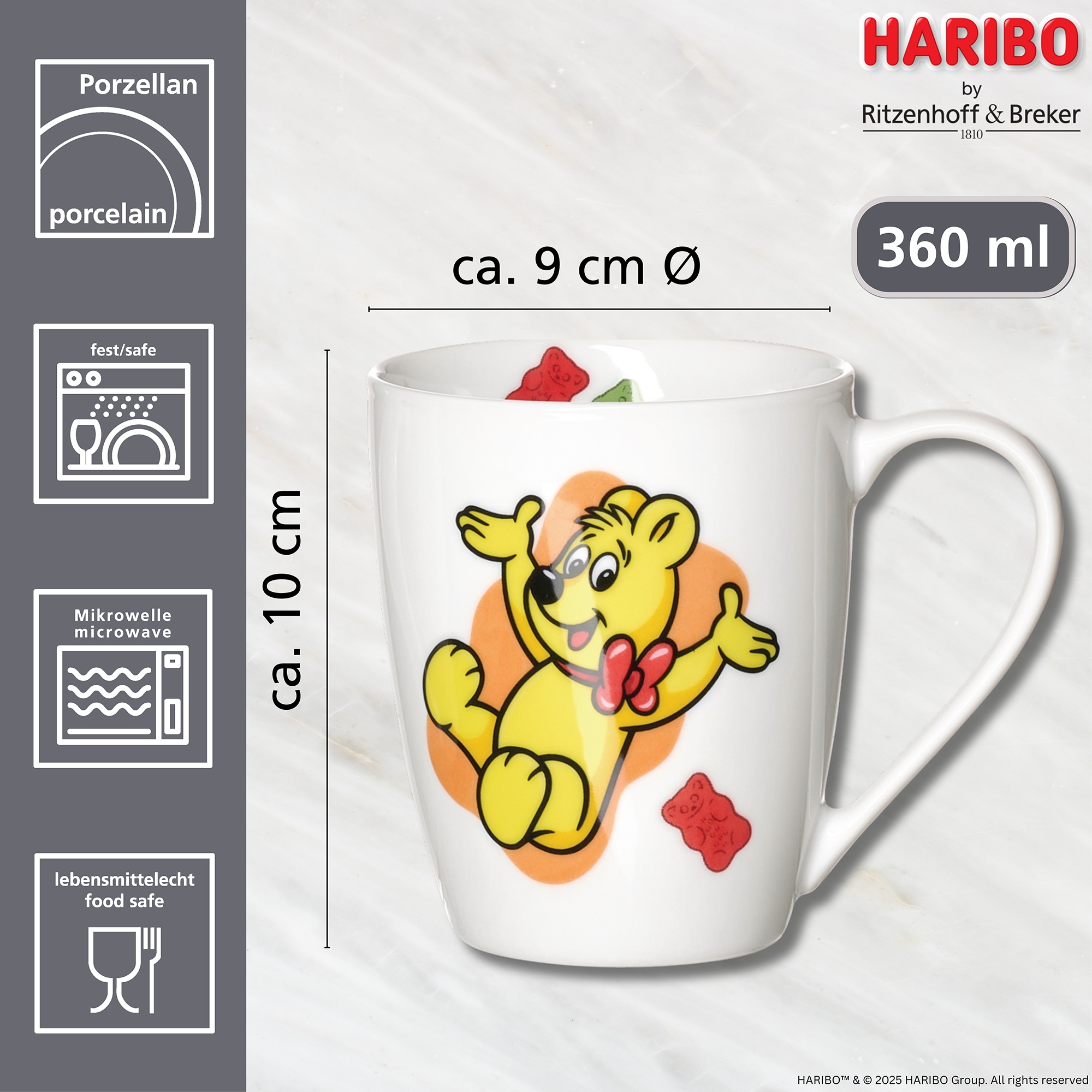 Ritzenhoff & Breker Gobelet »HARIBO Happy Bear, 360 ml« spülmaschinenfest