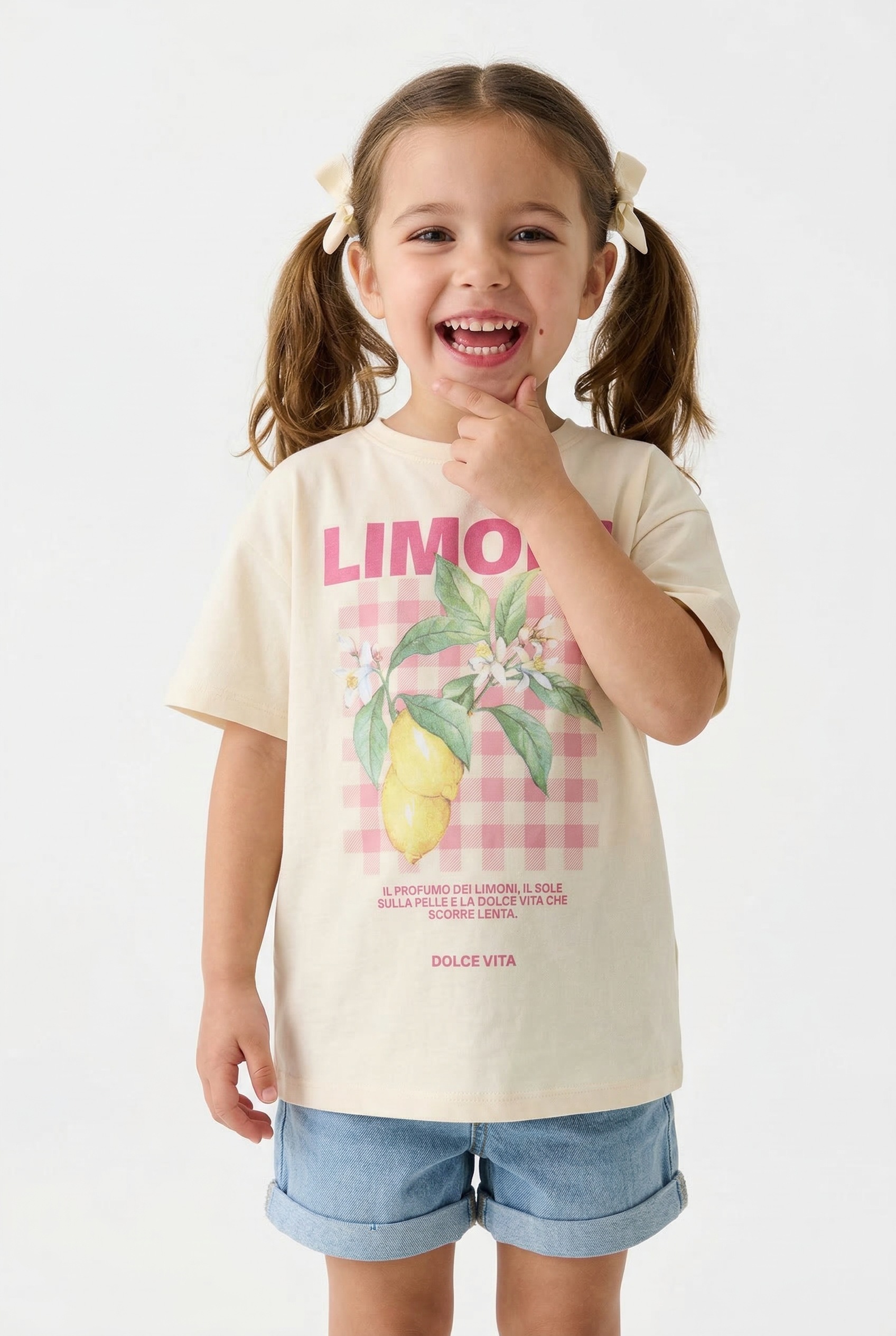 Image of KIDS ONLY T-Shirt "KOGCARINA LIFE SS LOOSE PRINTED TOP JRS" mit sommerlichem Frontdruck